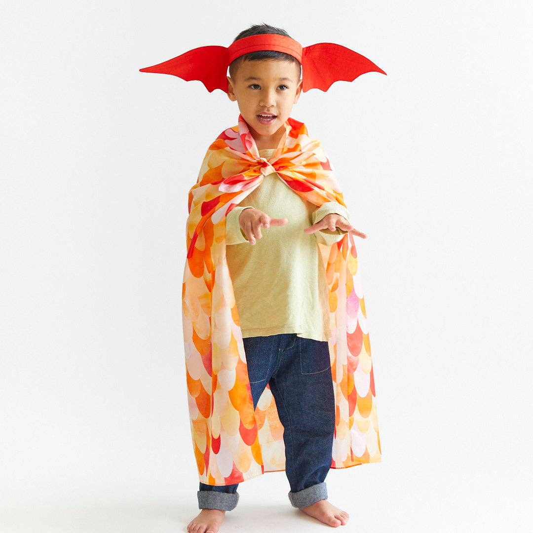 Sarahs Silk Red Dinosaur Ears Headband - - MamaMilla
