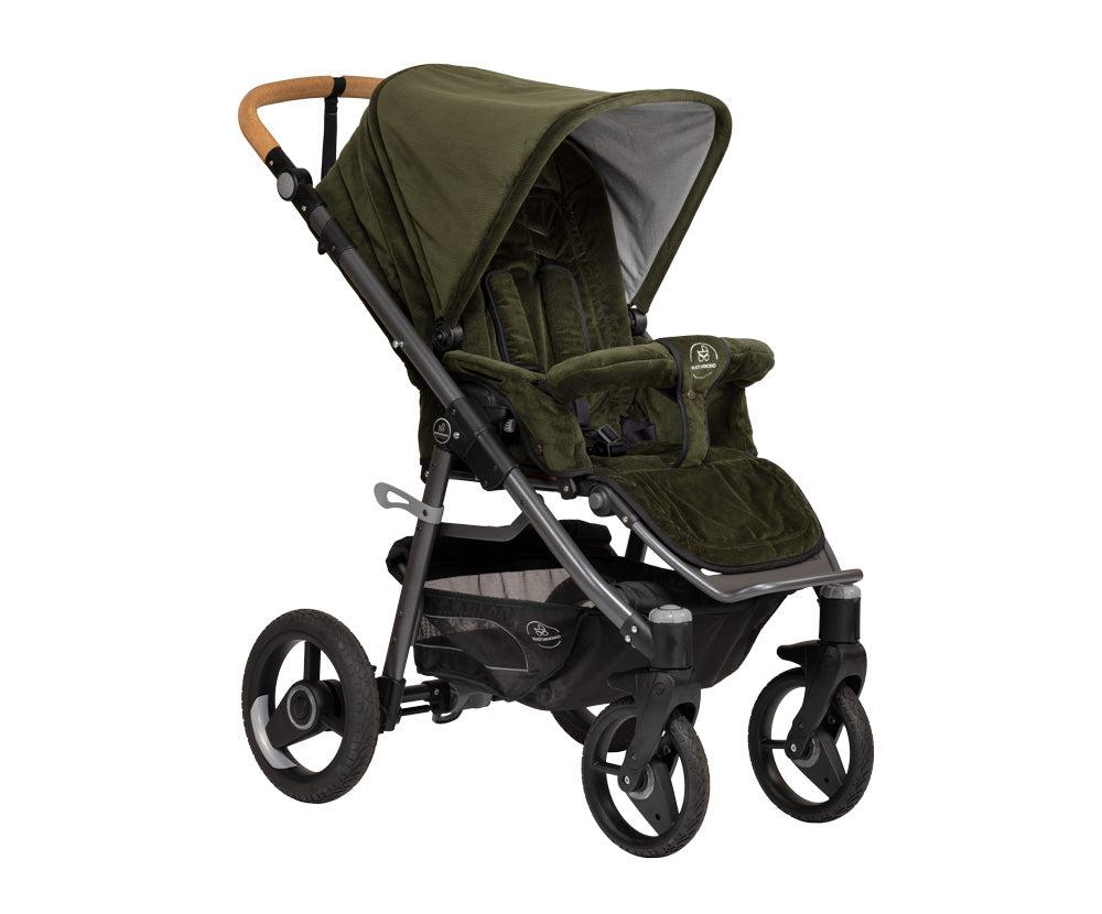 Naturkind Klapvogn Lux Evo - Olive (fløjl) - Klapvogn Lux Evo - MamaMilla