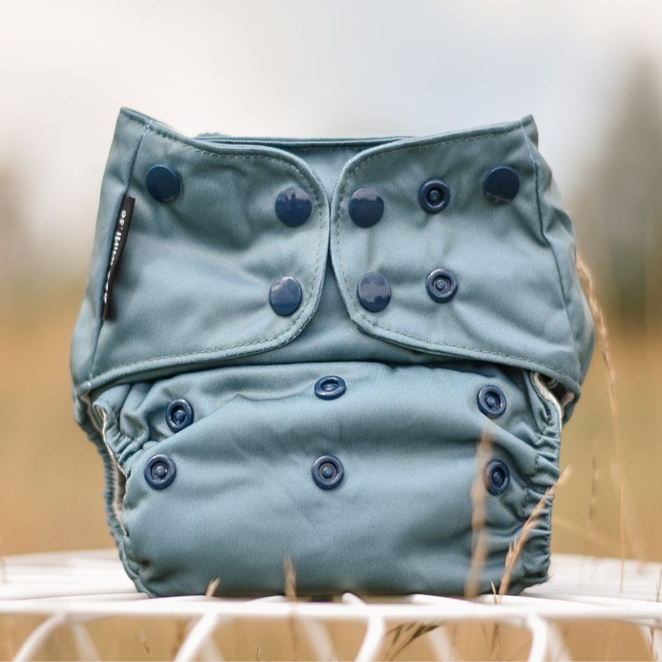 One Size Coolmax Pocket Diaper. Spruce - - MamaMilla