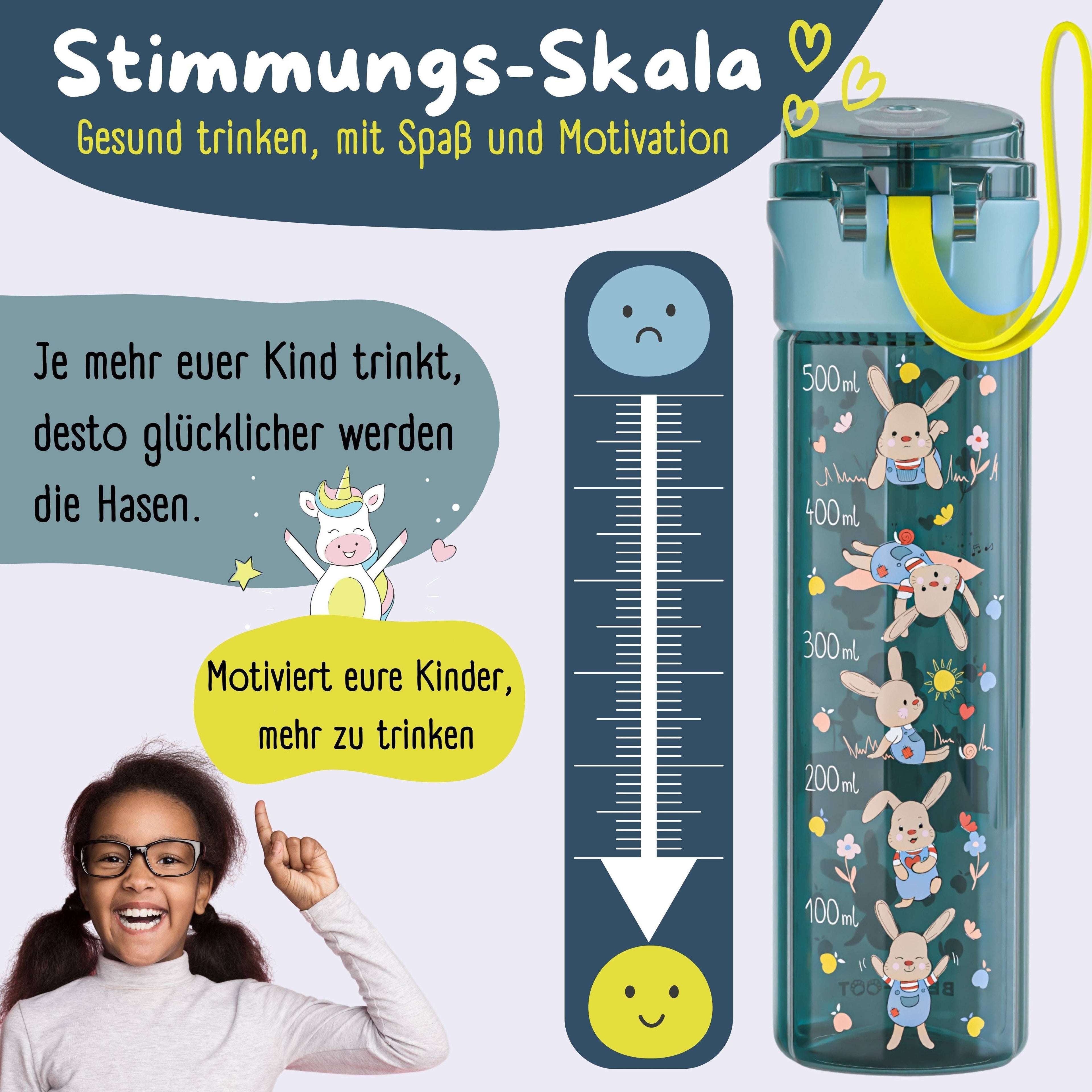 BEARFOOT Letvægts Drikkedunk Med Silikonestrop- 500 ml - Brandbil - Drikkedunk i plast - MamaMilla