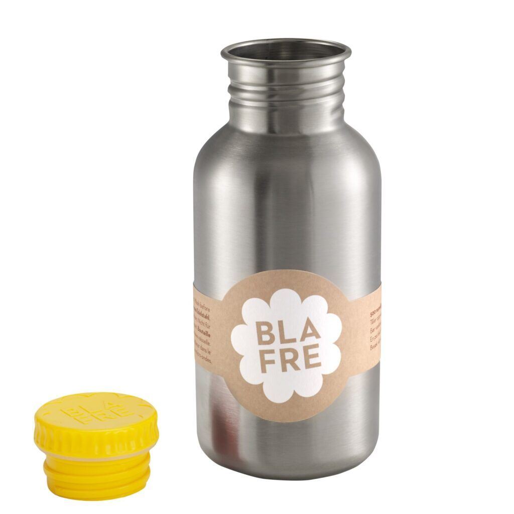 BLAFRE drikkedunk i rustfrit stål - 500 ml - Gul - Drikkedunk i stål - MamaMilla