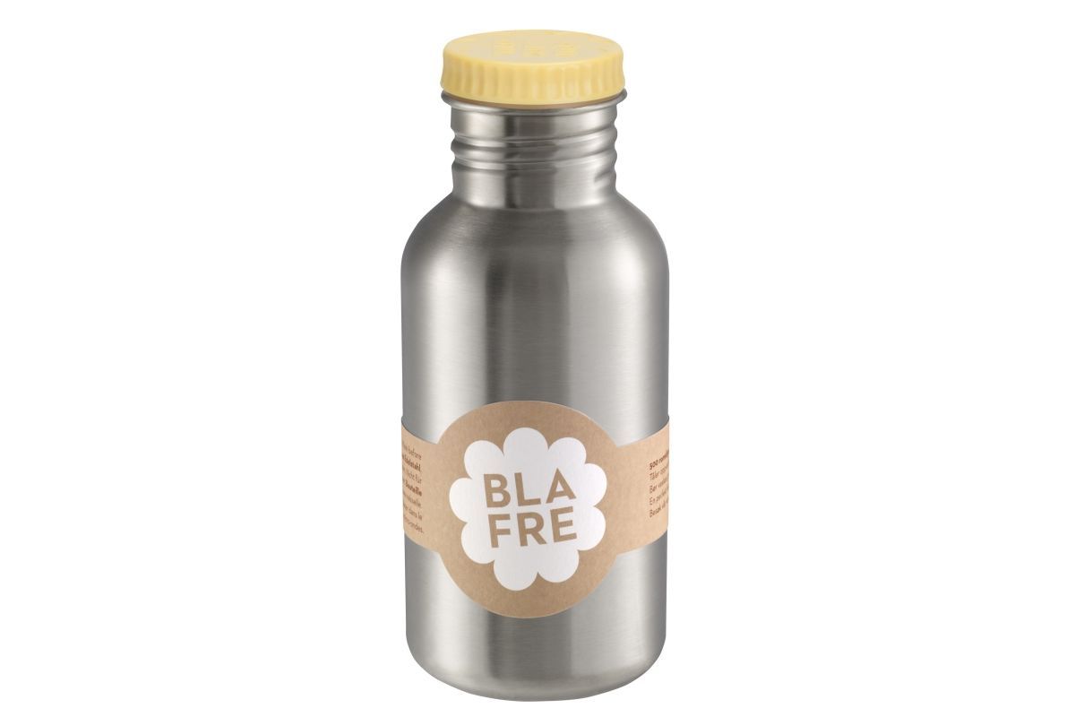 BLAFRE drikkedunk i rustfrit stål - 500 ml - Lys Gul - Drikkedunk i stål - MamaMilla
