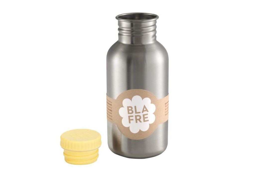 BLAFRE drikkedunk i rustfrit stål - 500 ml - Lys Gul - Drikkedunk i stål - MamaMilla