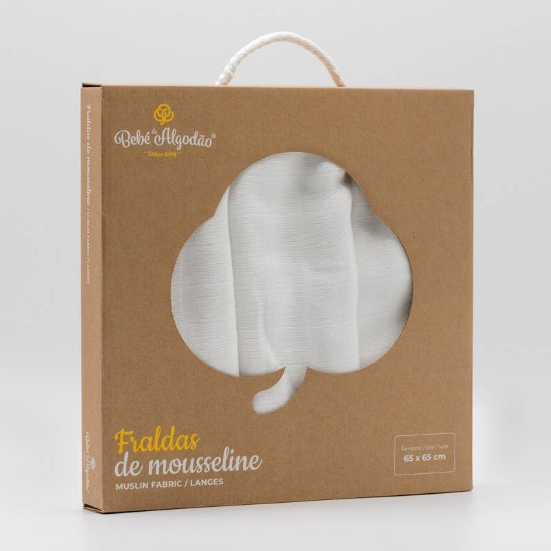 Cotton Baby stofbleer i økologisk bomuld - 3 styk - hvid - Stofbleer - MamaMilla