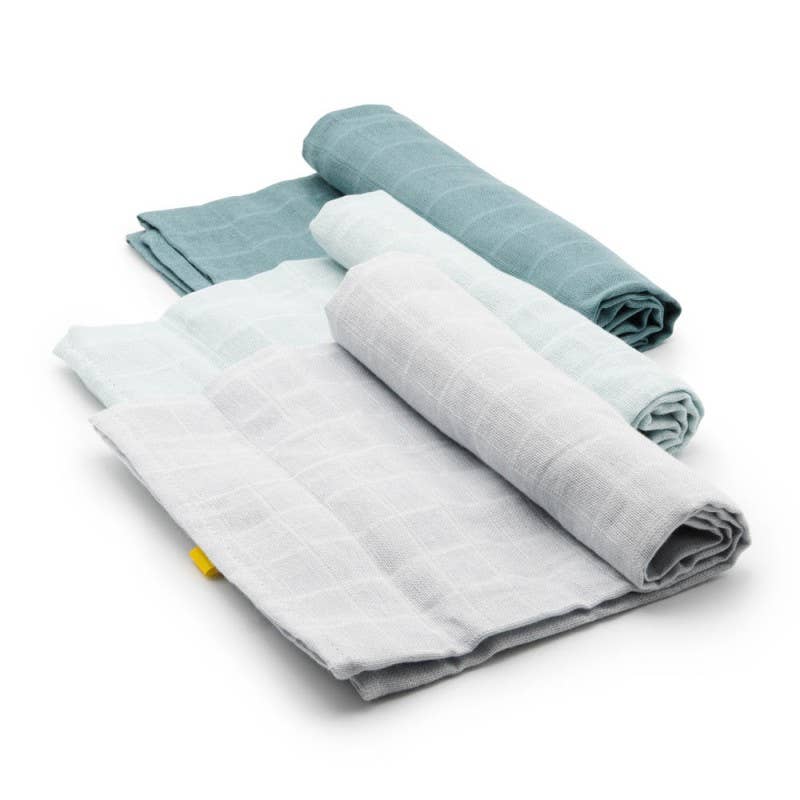 Cotton Baby stofbleer i økologisk bomuld - 3 styk - lys blå - Stofbleer - MamaMilla