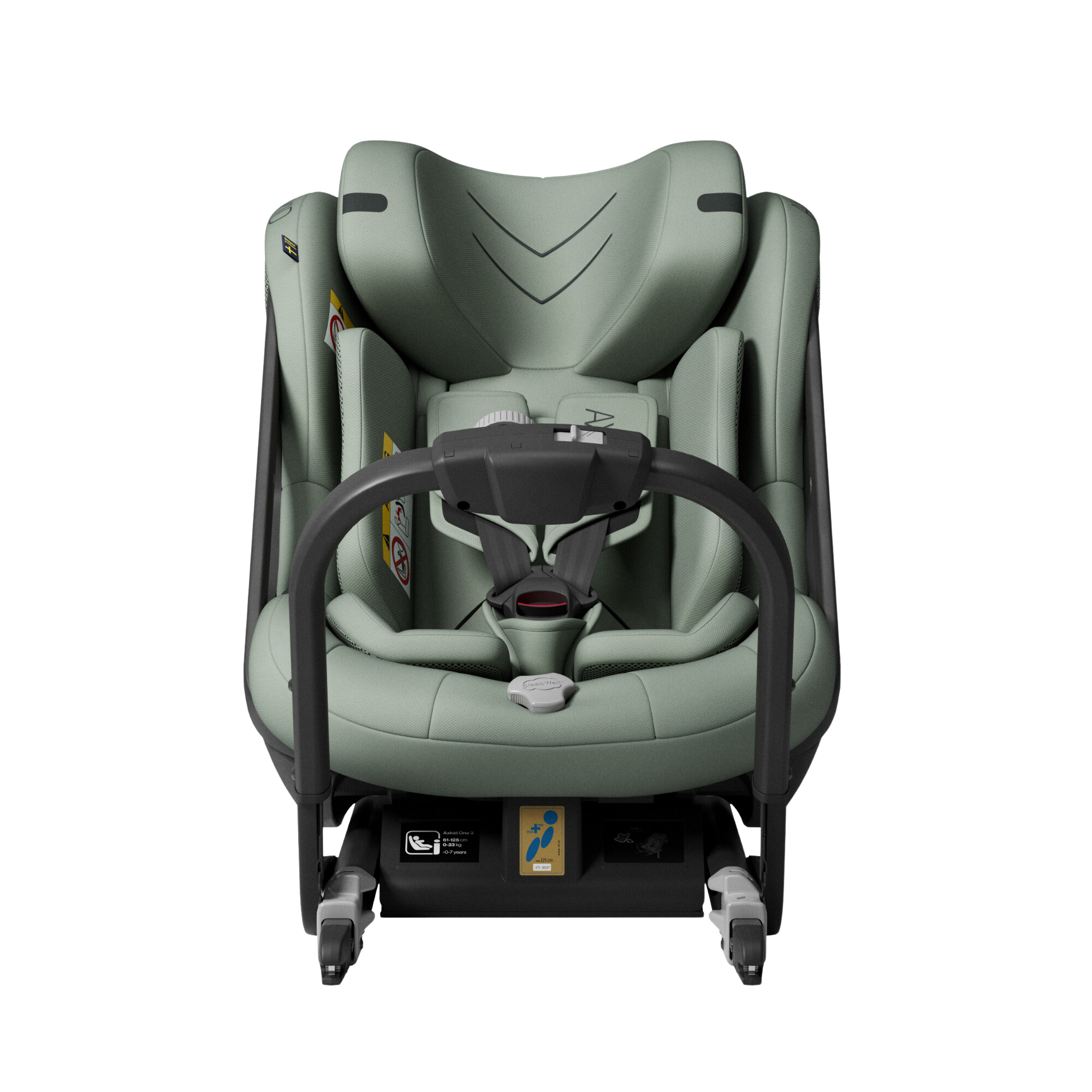 Axkid ONE 3 - Nordic Bloom Green - iSize 61-125 cm - 61-125 cm (3 mdr. til 7 år) - MamaMilla