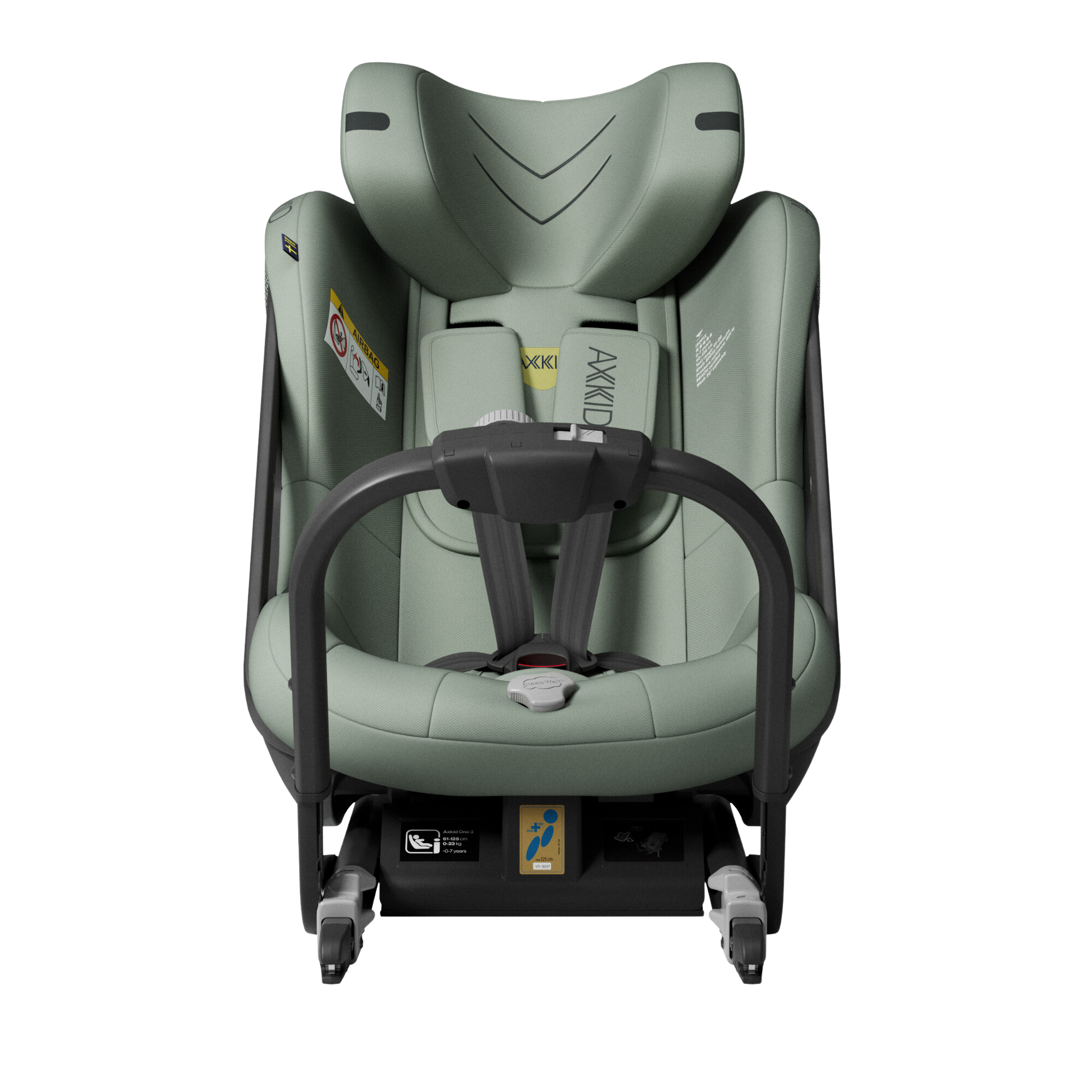 Axkid ONE 3 - Nordic Bloom Green - iSize 61-125 cm - 61-125 cm (3 mdr. til 7 år) - MamaMilla