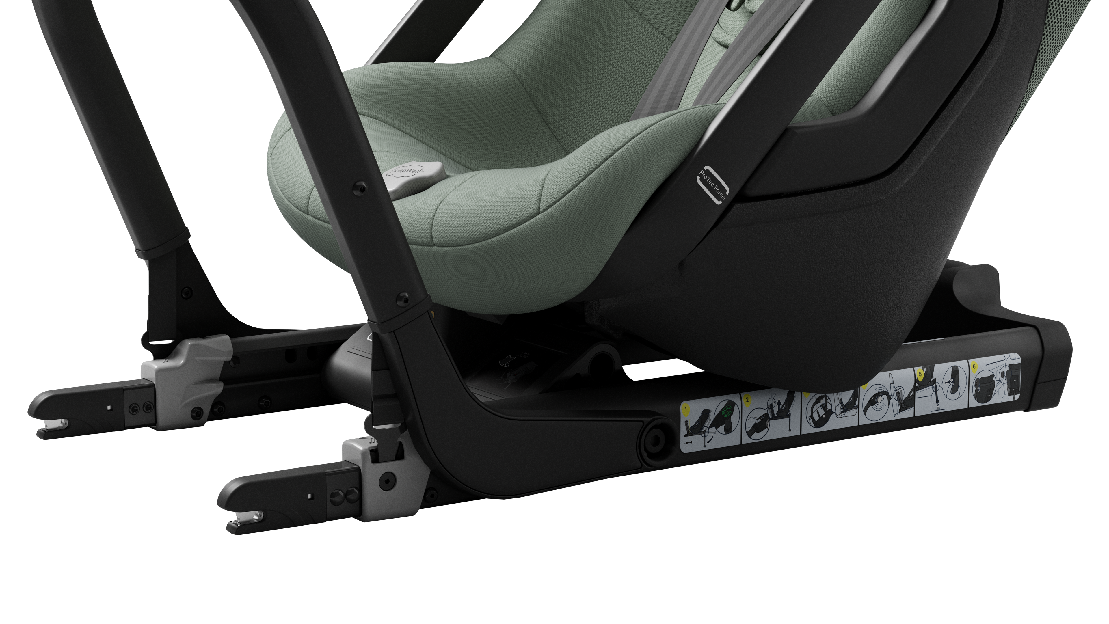 Axkid ONE 3 - Nordic Bloom Green - iSize 61-125 cm - 61-125 cm (3 mdr. til 7 år) - MamaMilla