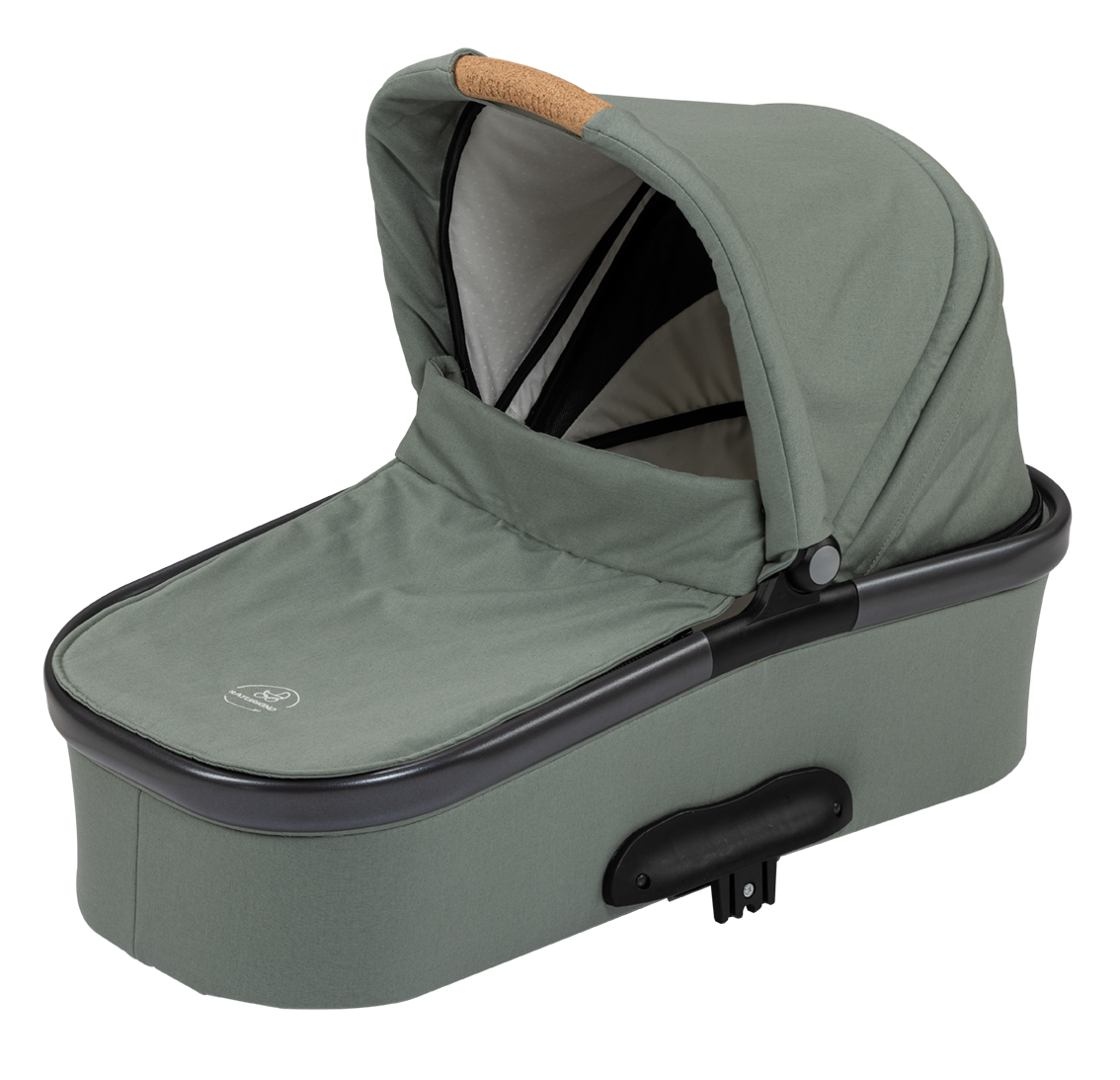 Naturkind Lux Evo - 77 cm - Jade VEGANSK (støvet grøn) - Barnevogn med kort liggemål - MamaMilla