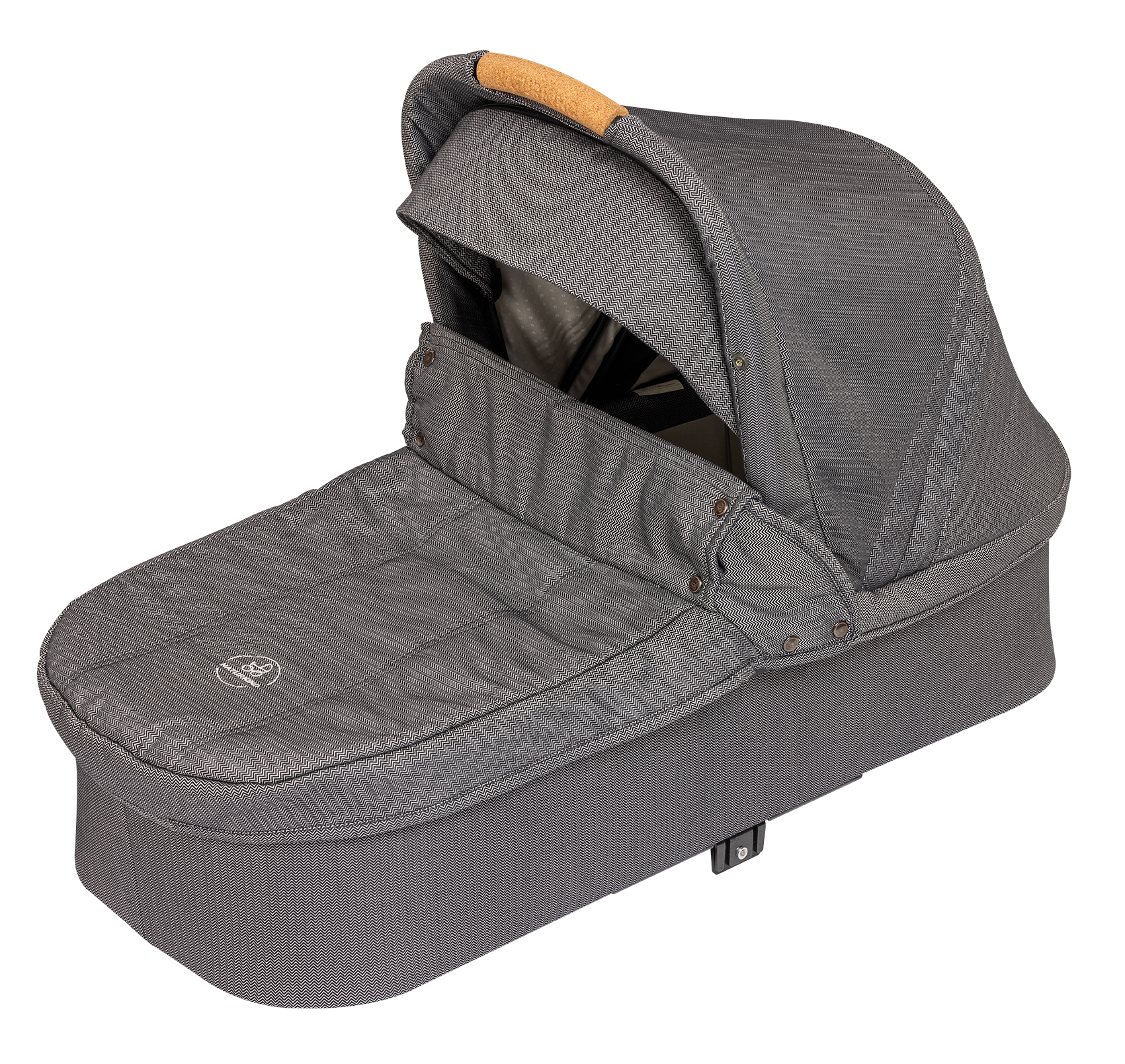 Naturkind IDA MAX - 96 cm - Tulum (grå mønster) - Barnevogn med langt liggemål - MamaMilla