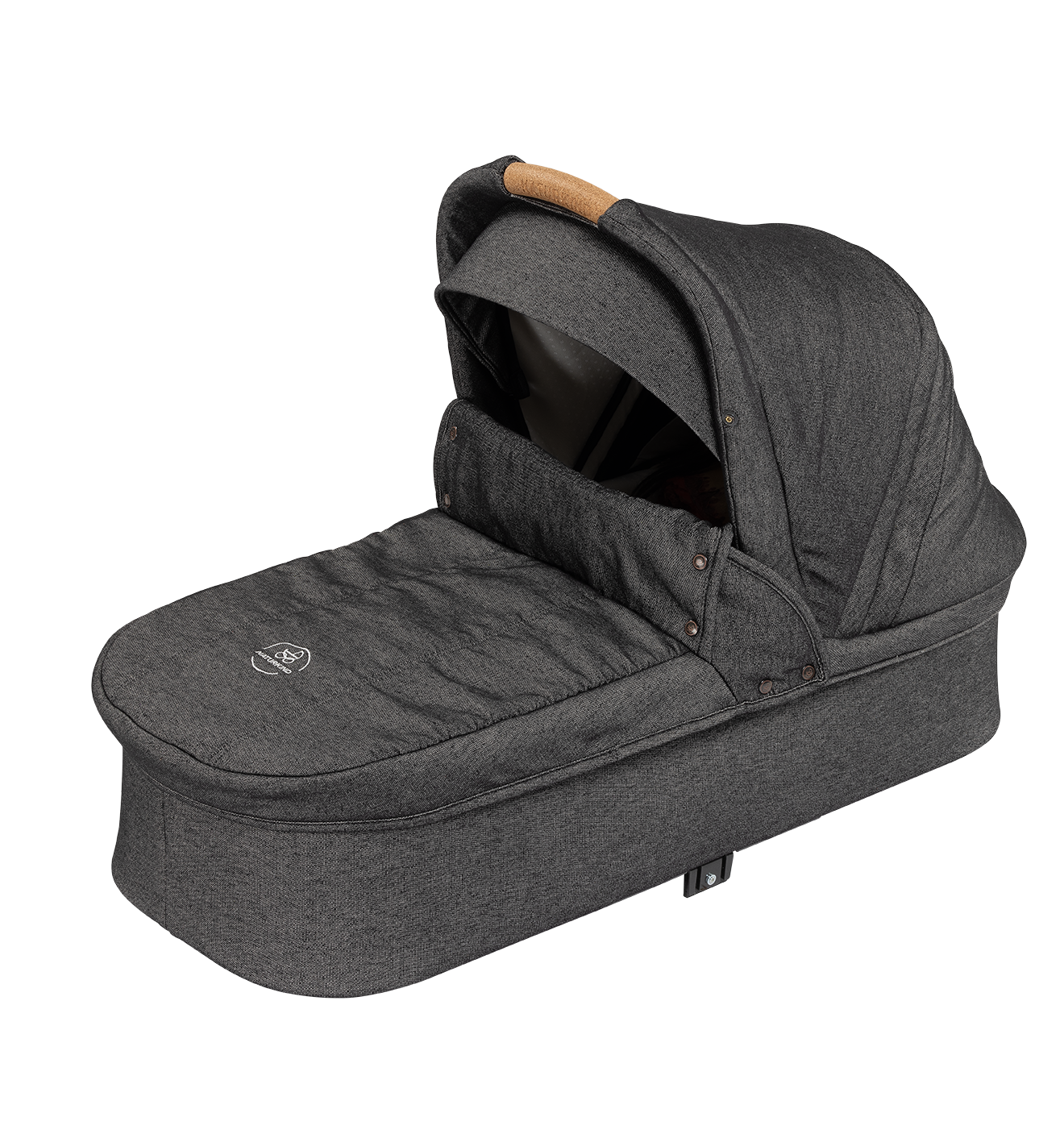Naturkind IDA MAX - 96 cm - Graphit (mørkegråmeleret) - Barnevogn med langt liggemål - MamaMilla