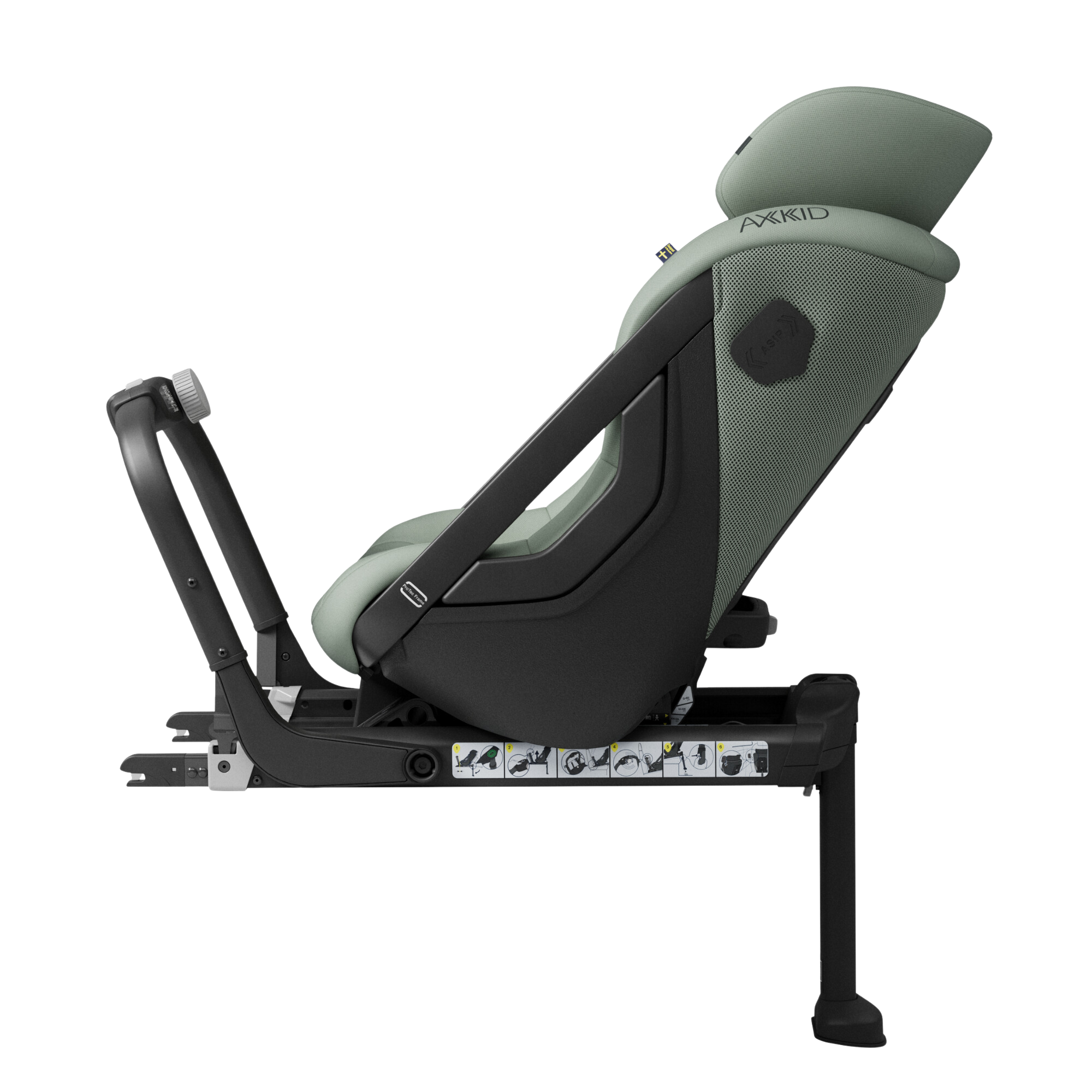 Axkid ONE 3 - Nordic Bloom Green - iSize 61-125 cm - 61-125 cm (3 mdr. til 7 år) - MamaMilla