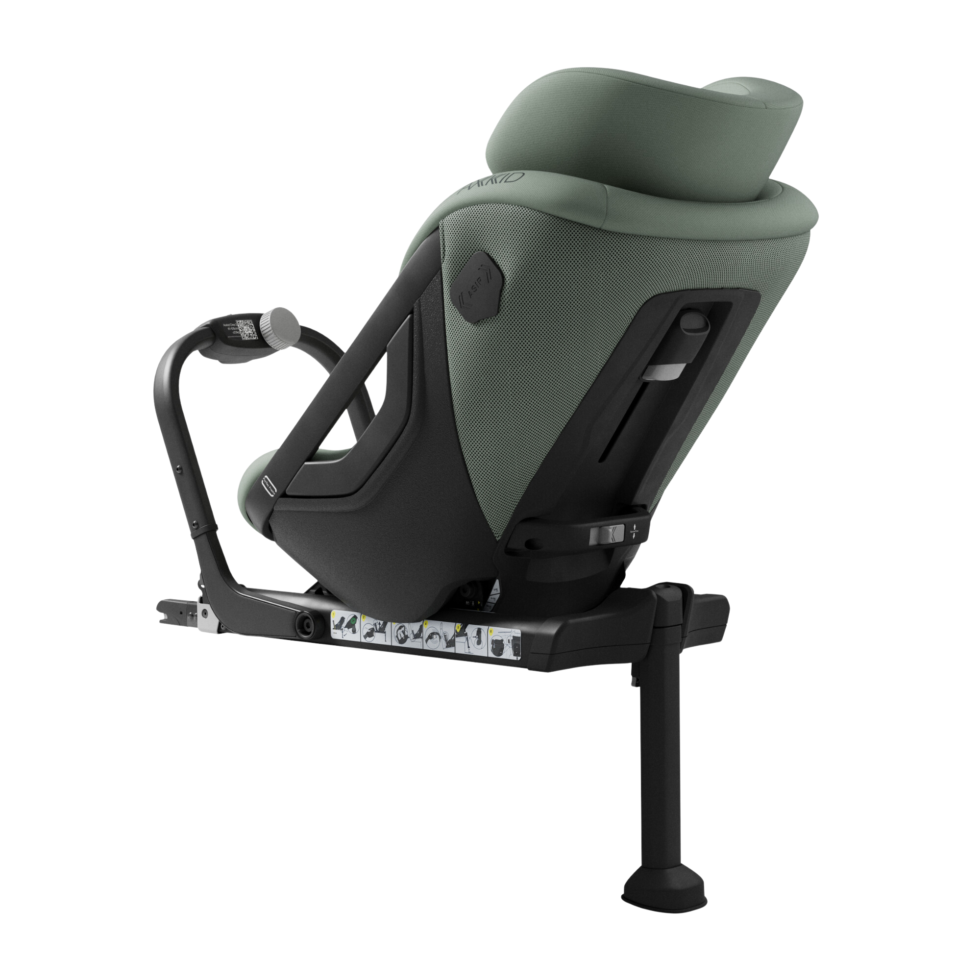 Axkid ONE 3 - Nordic Bloom Green - iSize 61-125 cm - 61-125 cm (3 mdr. til 7 år) - MamaMilla