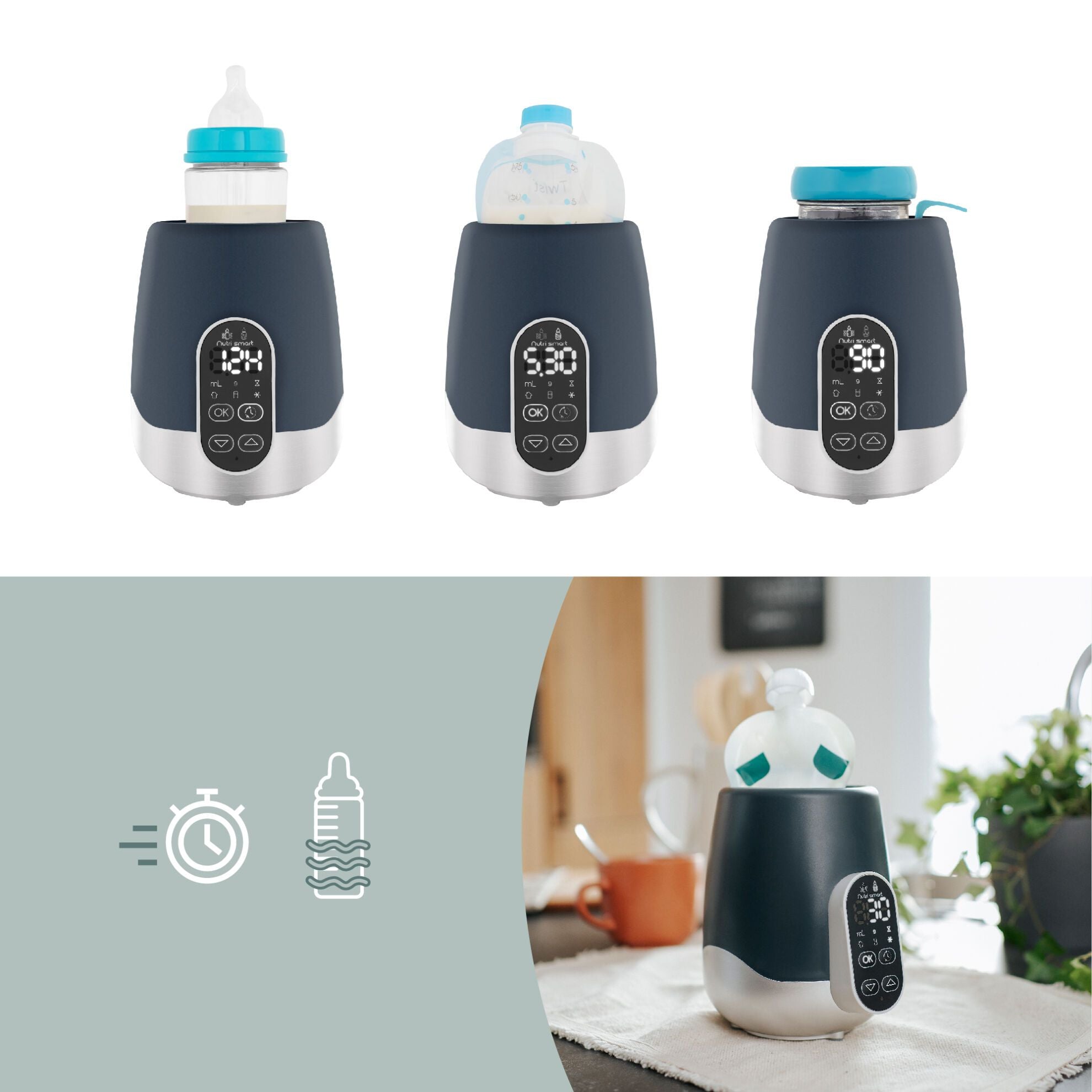Babymoov Flaskevarmer og Madvarmer Elektrisk (Nutrismart) - Flaskevarmer - MamaMilla