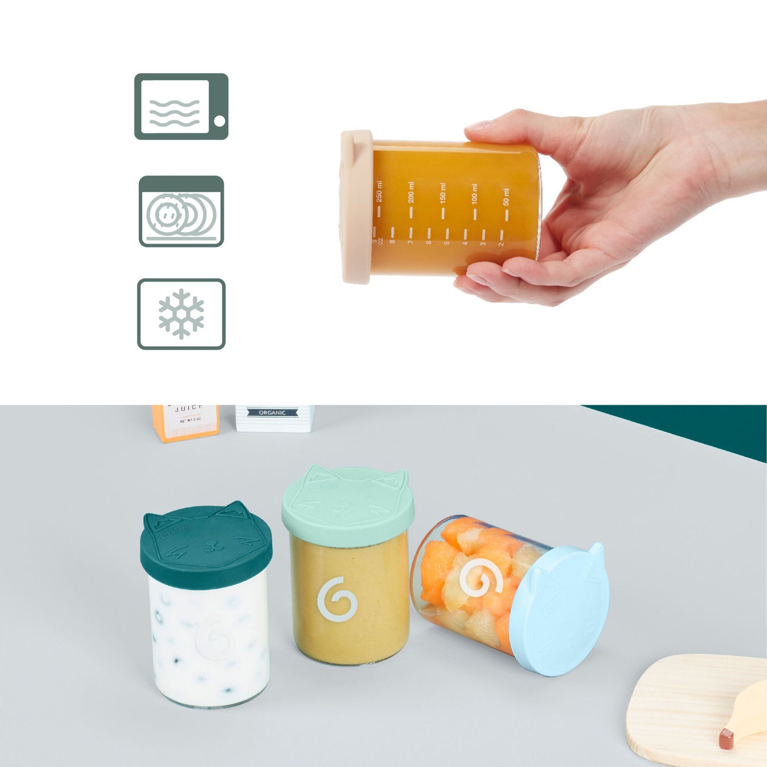 Babymoov Madbøtter (ISY) - 6x250ml - Madbøtter - MamaMilla