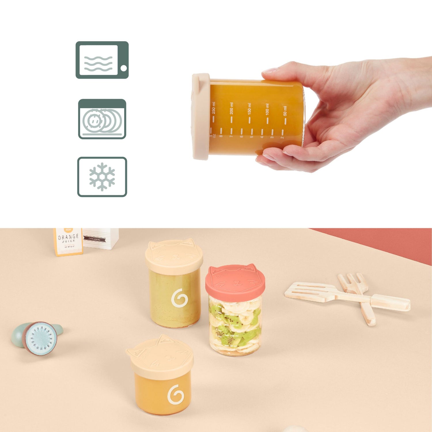 Babymoov Madbøtter (ISY) - 6x250ml + 3x120ml - Madbøtter - MamaMilla