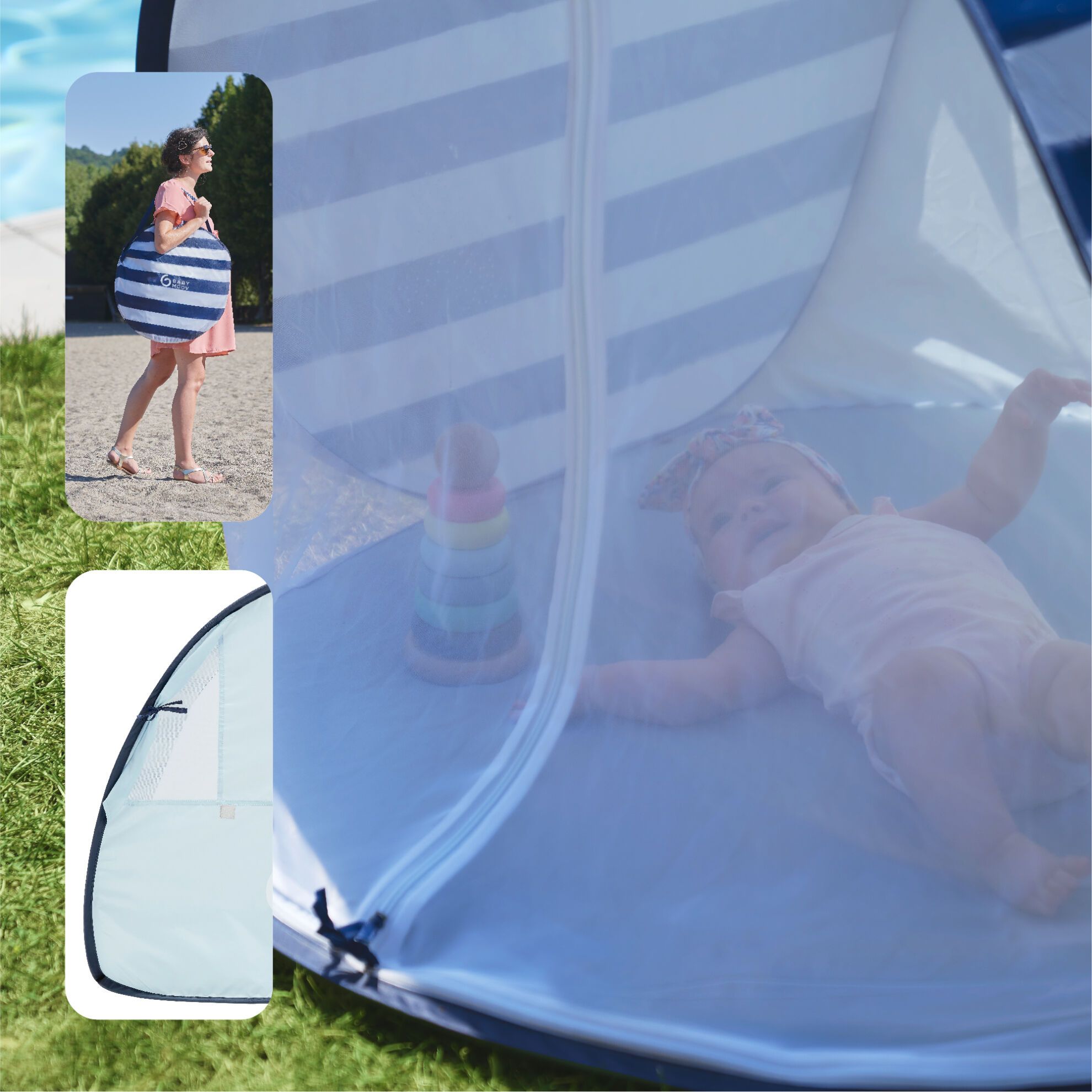 Babymoov UV-telt - Mariniére - UV-telt - MamaMilla