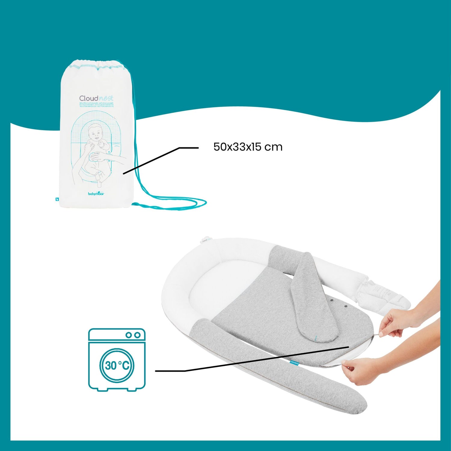 Babymoov Babylounger Cloudnest – Smokey - - MamaMilla