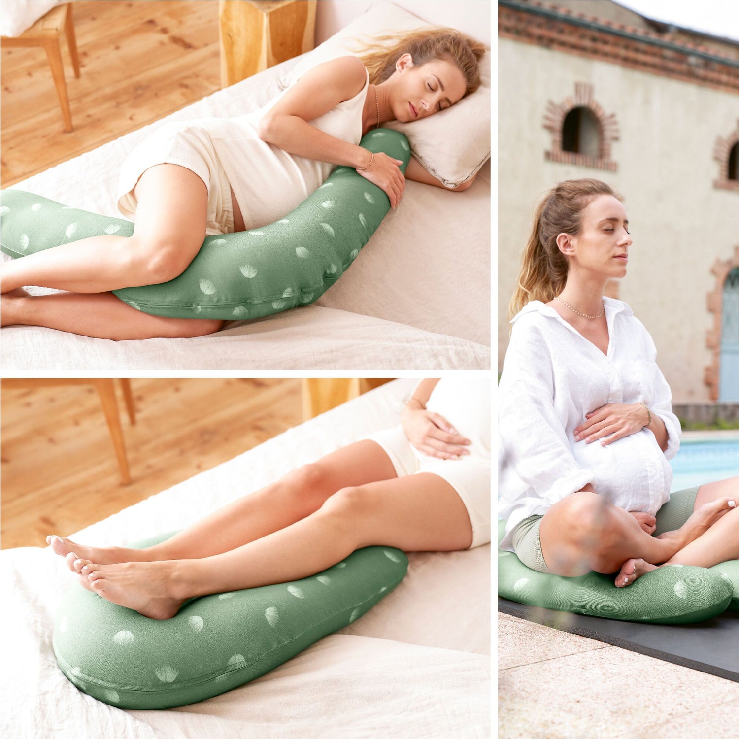 Babymoov 2-i-1 Graviditets- og Ammepude (B.Love) – Wind Green - Graviditetspude - MamaMilla