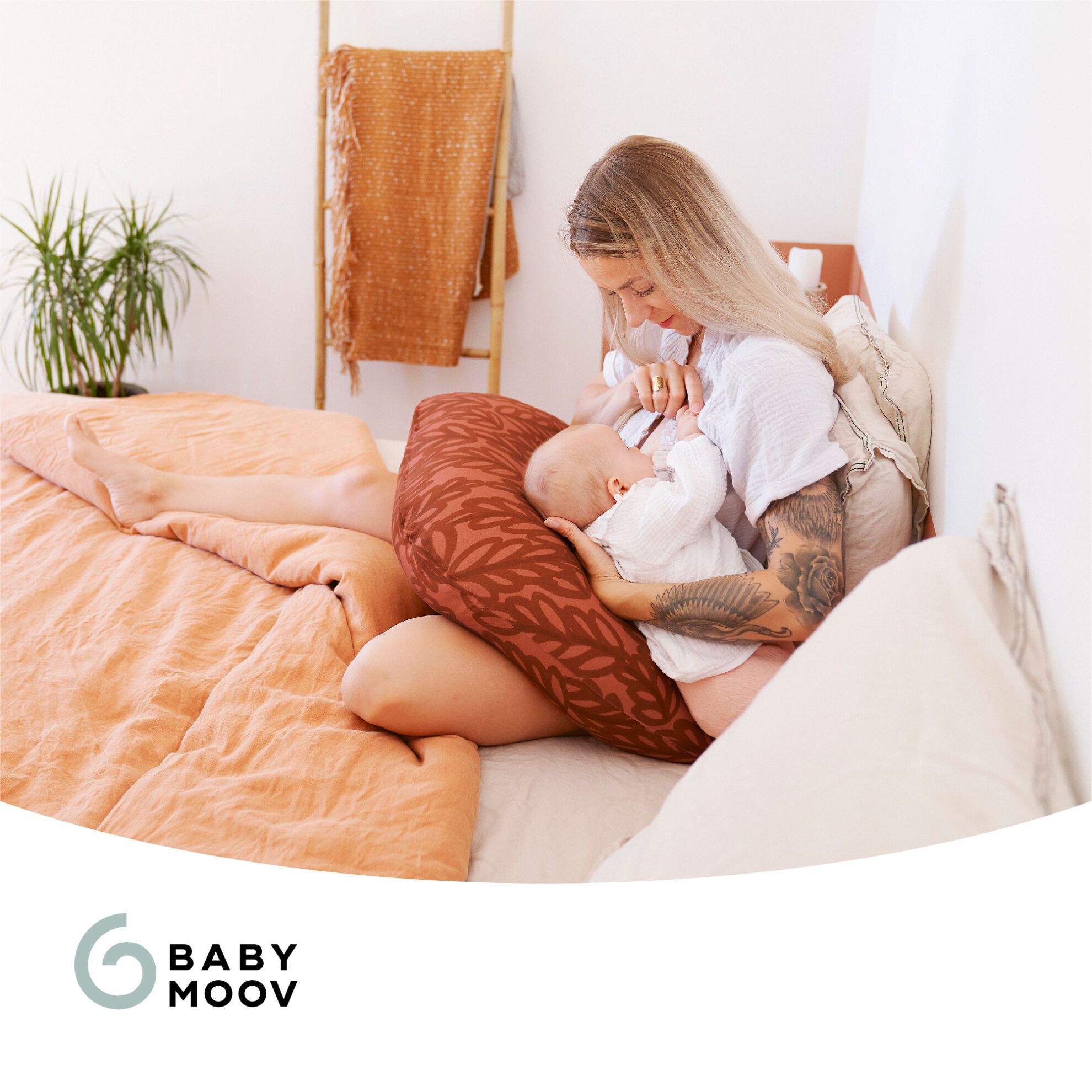 Babymoov 2-i-1 Graviditets- og Ammepude (B.Love) – Terracotta - Graviditetspude - MamaMilla
