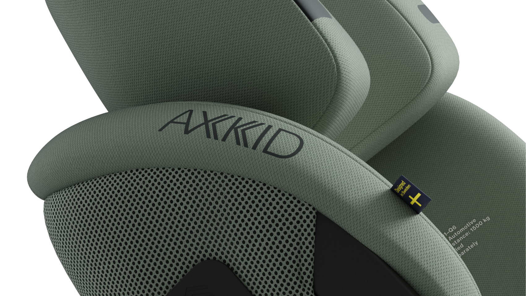 Axkid ONE 3 - Nordic Bloom Green - iSize 61-125 cm - 61-125 cm (3 mdr. til 7 år) - MamaMilla