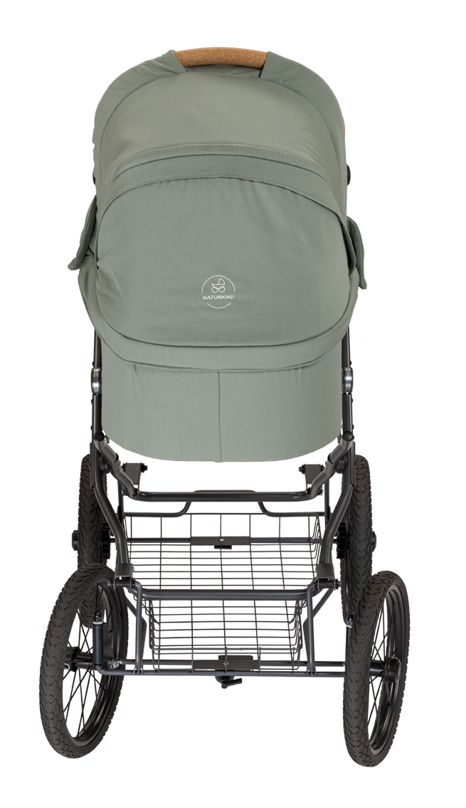 Naturkind IDA MAX - 96 cm - Cognac (fløjl) - Barnevogn med langt liggemål - MamaMilla