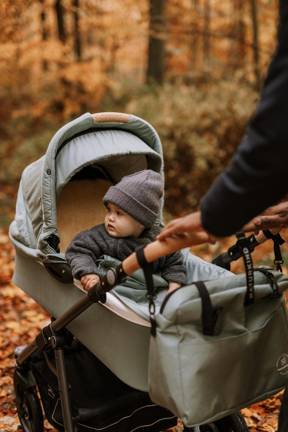 Naturkind pusletaske / organizer - Cognac (fløjl) - Pusletaske - MamaMilla