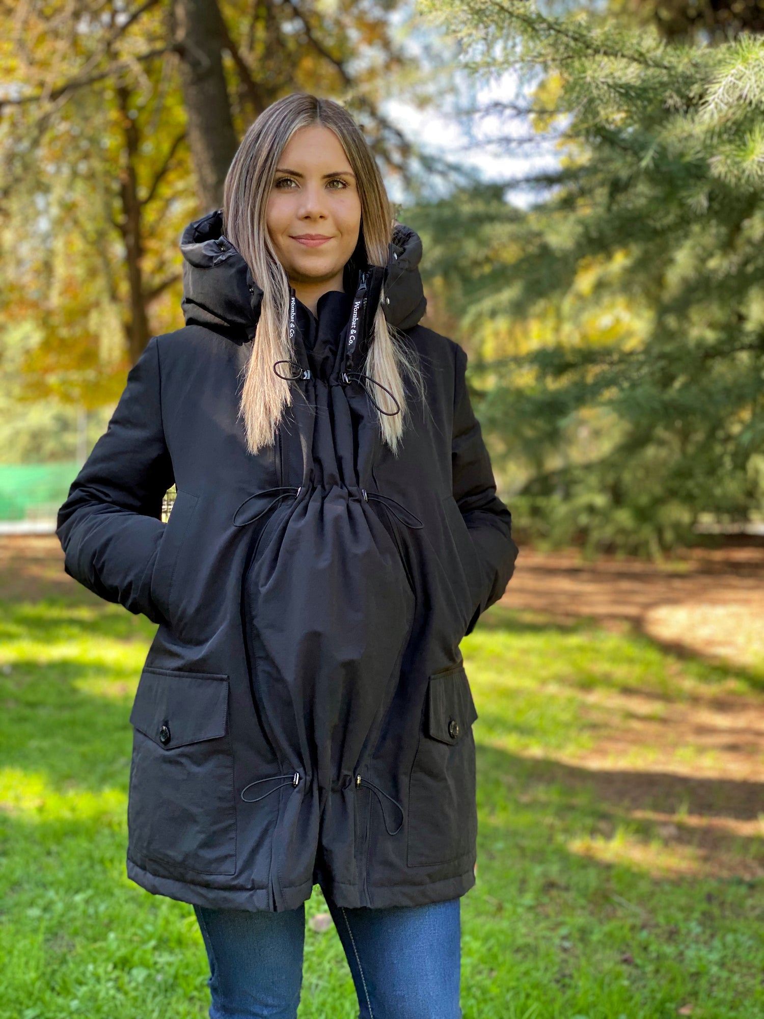 Wombat & Co. KOALA 4-i-1 vinterjakke til gravide/bærejakke (unisex) - Sort - Bærejakke - MamaMilla