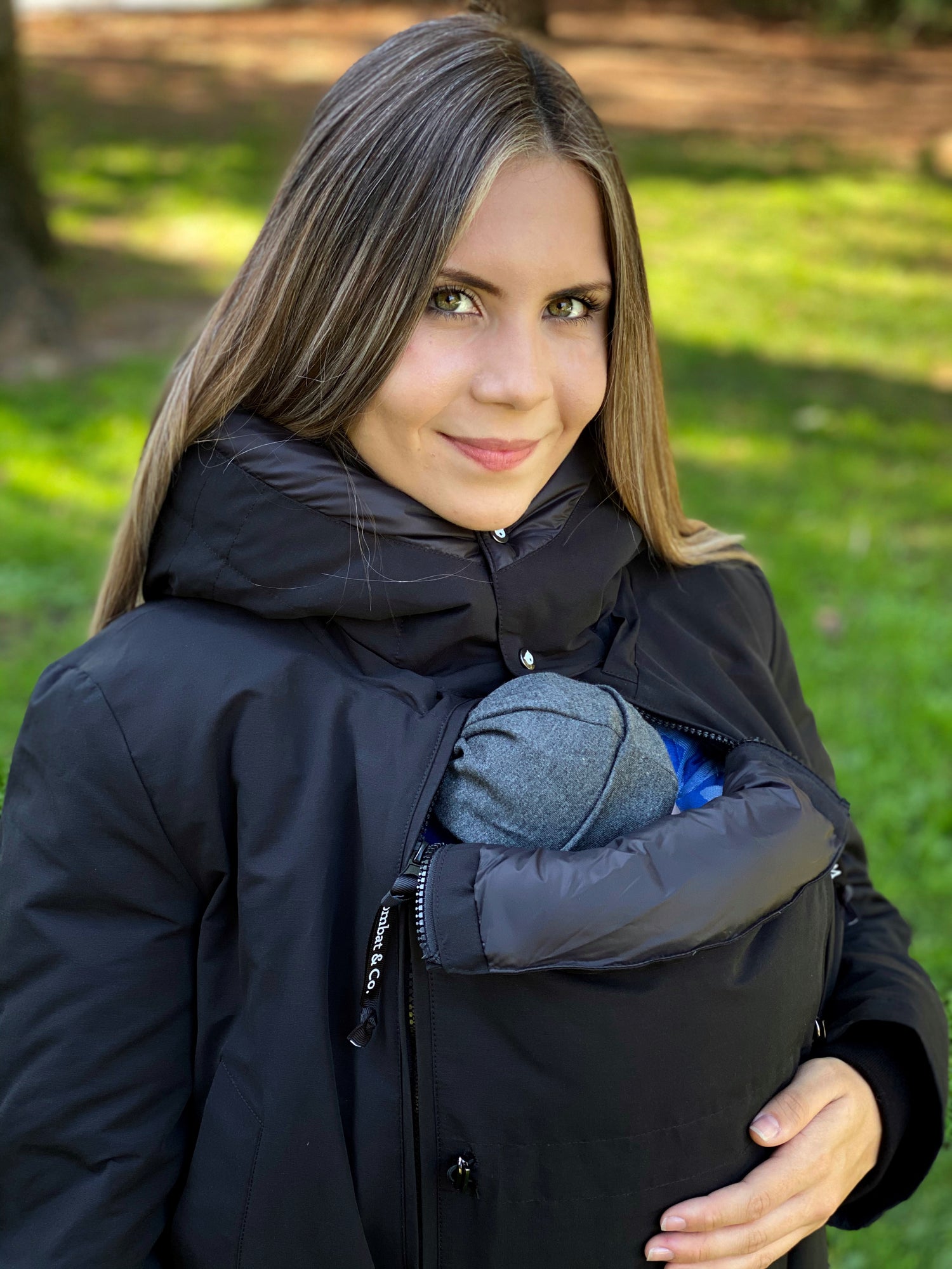 Wombat & Co. KOALA 4-i-1 vinterjakke til gravide/bærejakke (unisex) - Sort - Bærejakke - MamaMilla