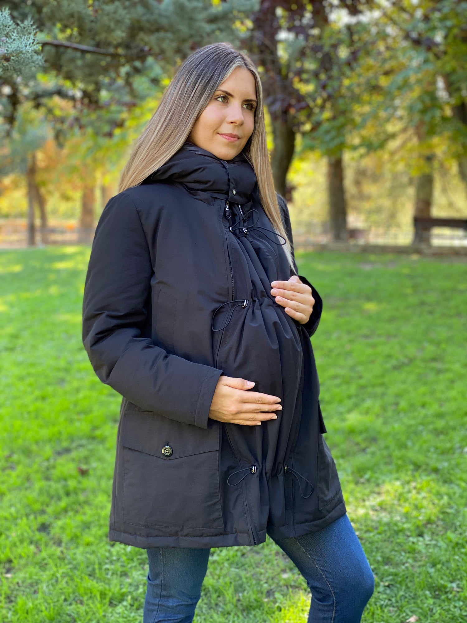 Wombat & Co. KOALA 4-i-1 vinterjakke til gravide/bærejakke (unisex) - Sort - Bærejakke - MamaMilla