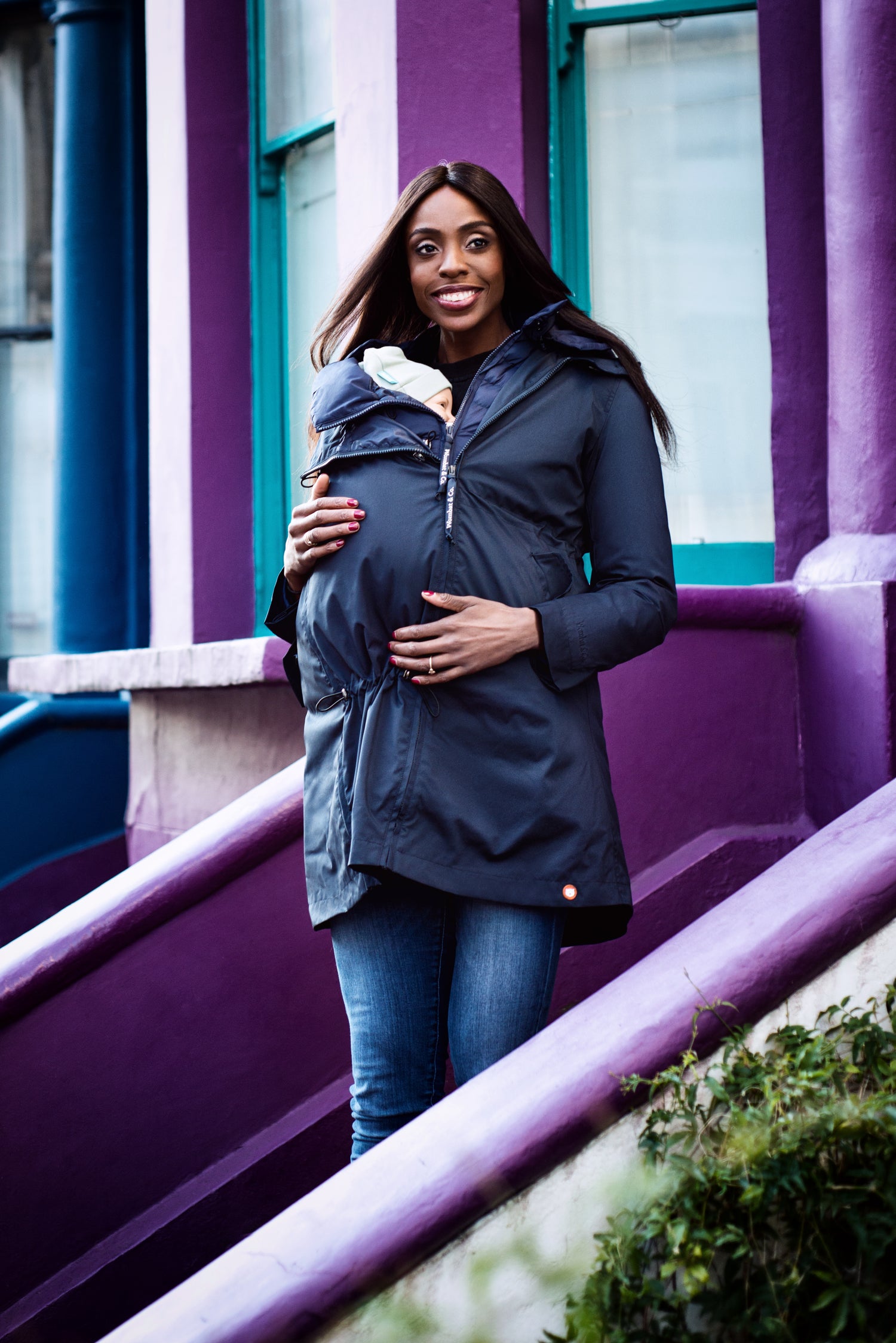 Wombat & Co. KOWARI 4-i-1 helårsjakke til gravide/bærejakke - Navy - Bærejakke - MamaMilla