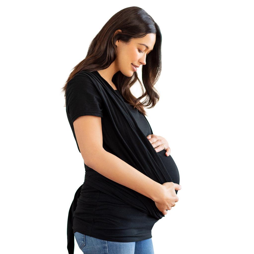 Moby Top med støtte og Vikle t-shirt Bump & Beyond - Sort - Strækvikle - MamaMilla
