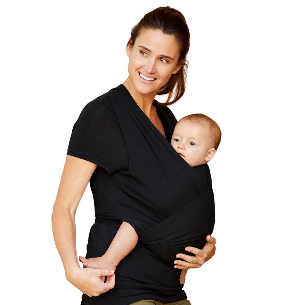 Moby Top med støtte og Vikle t-shirt Bump & Beyond - Sort - Strækvikle - MamaMilla