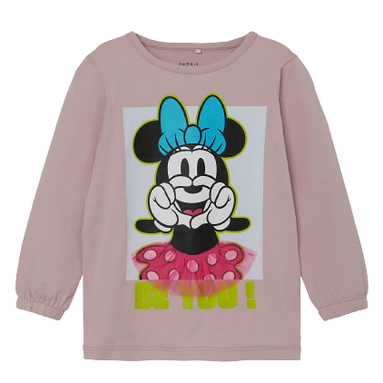 Name it t-shirt med lange ærmer - Minnie Mouse - Violet ice - t-shirt - MamaMilla