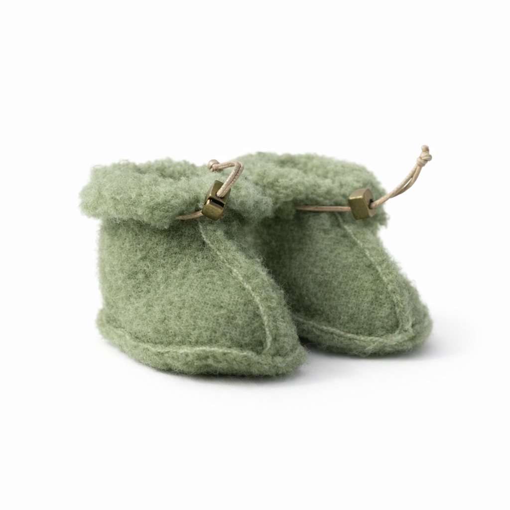 Baby hjemmesko af 100% økologisk fåreuld
