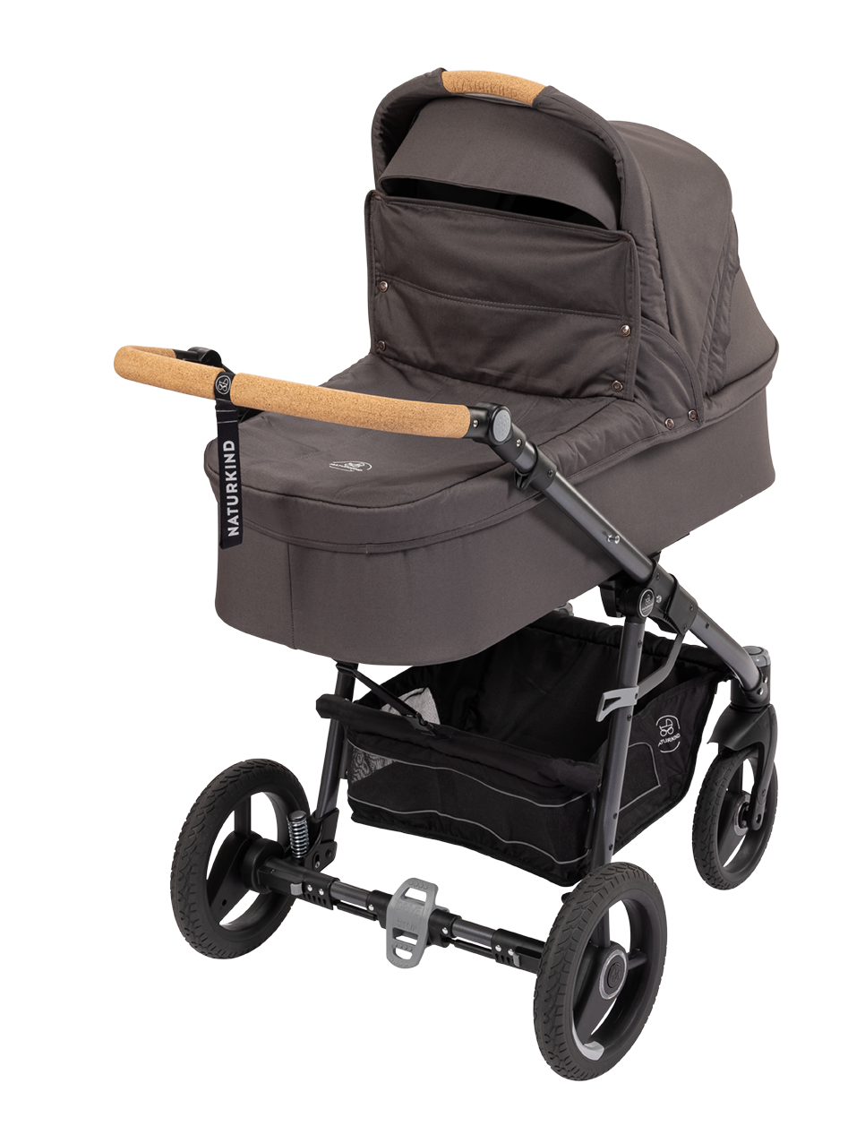 Naturkind Lux Evo Max - 96 cm - Cognac (fløjl) - Barnevogn med langt liggemål - MamaMilla
