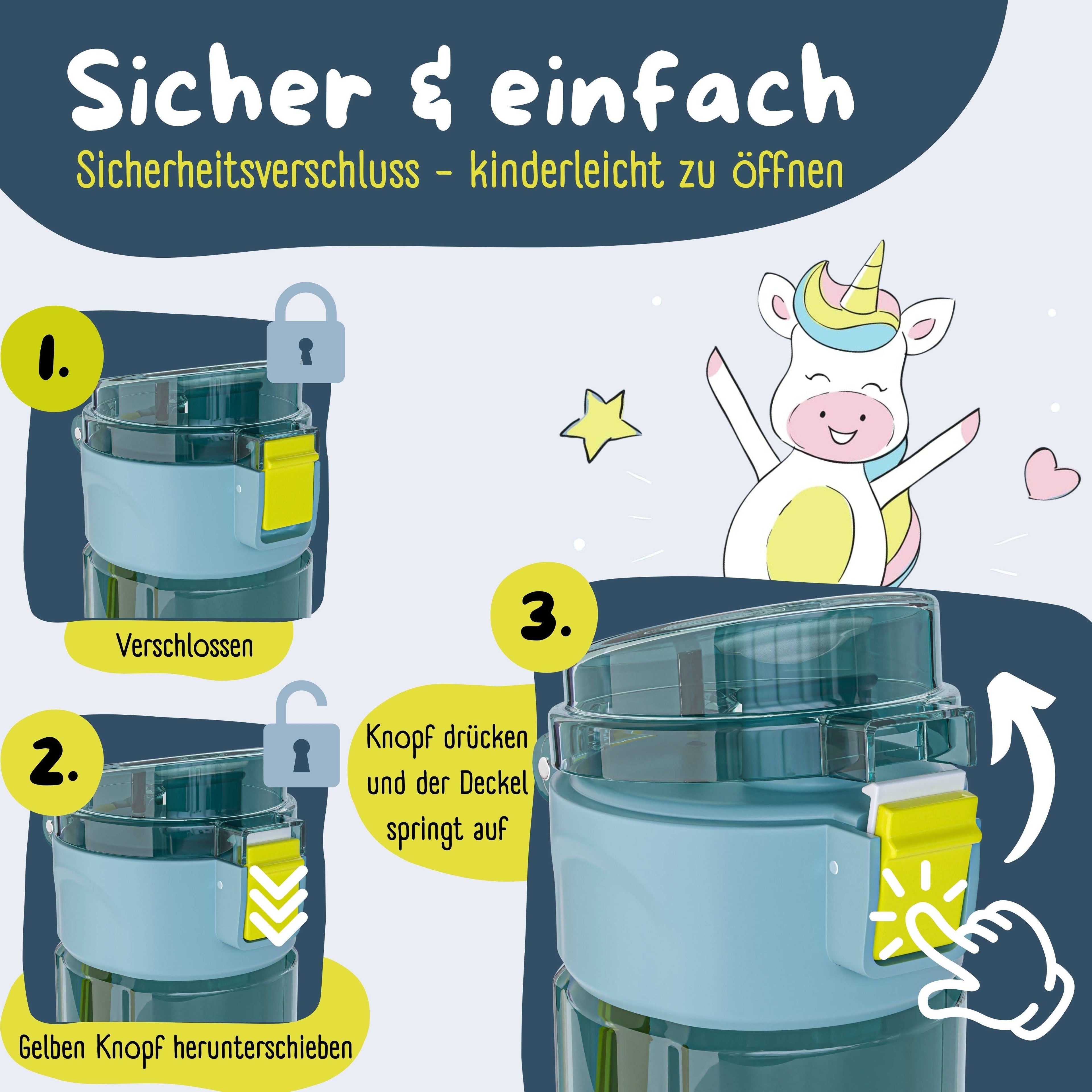 BEARFOOT Letvægts Drikkedunk Med Silikonestrop- 500 ml - Brandbil - Drikkedunk i plast - MamaMilla