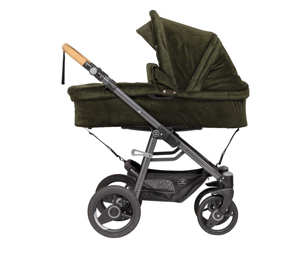 Naturkind Barnevognskasse MAX - 96 cm - Olive (fløjl) - Barnevognskasse MAX - MamaMilla
