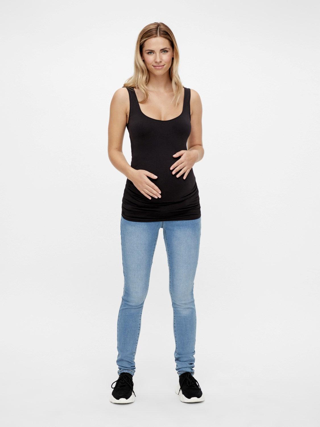 Mamalicious elastisk graviditetstop/ventetop - Sort - Graviditetstøj - MamaMilla