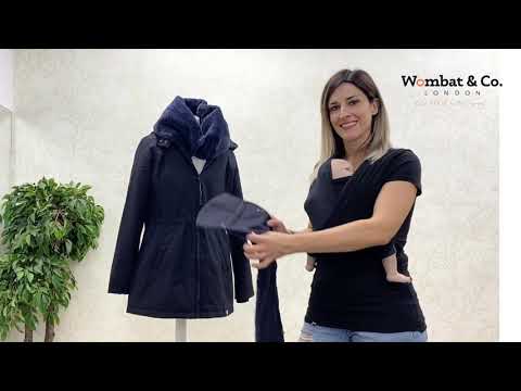 Wombat & Co. WALLABY 4-i-1 vinterjakke til gravide/bærejakke - Sort