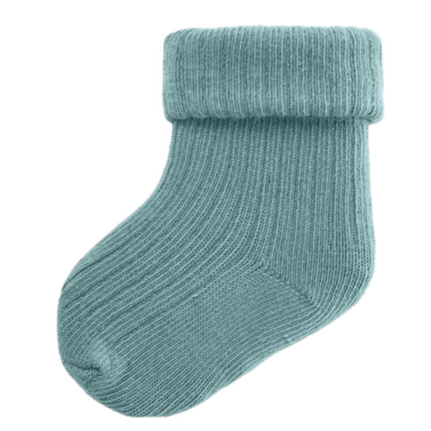 Name it sokker i rib - Nobbu - Mineral Blue - sokker - MamaMilla