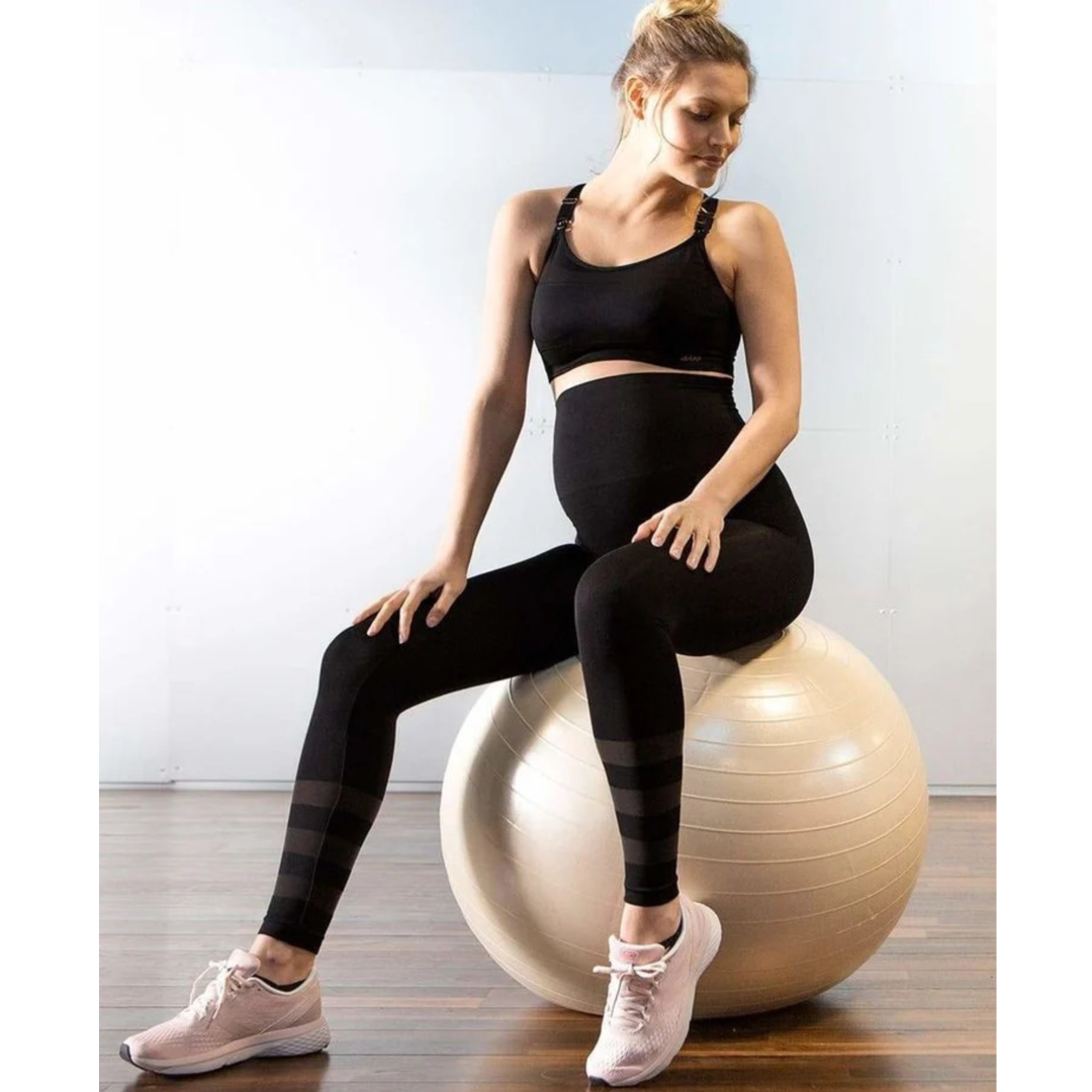 Cache Coeur Trænings-leggings til gravide - Sort - Graviditetstøj - MamaMilla