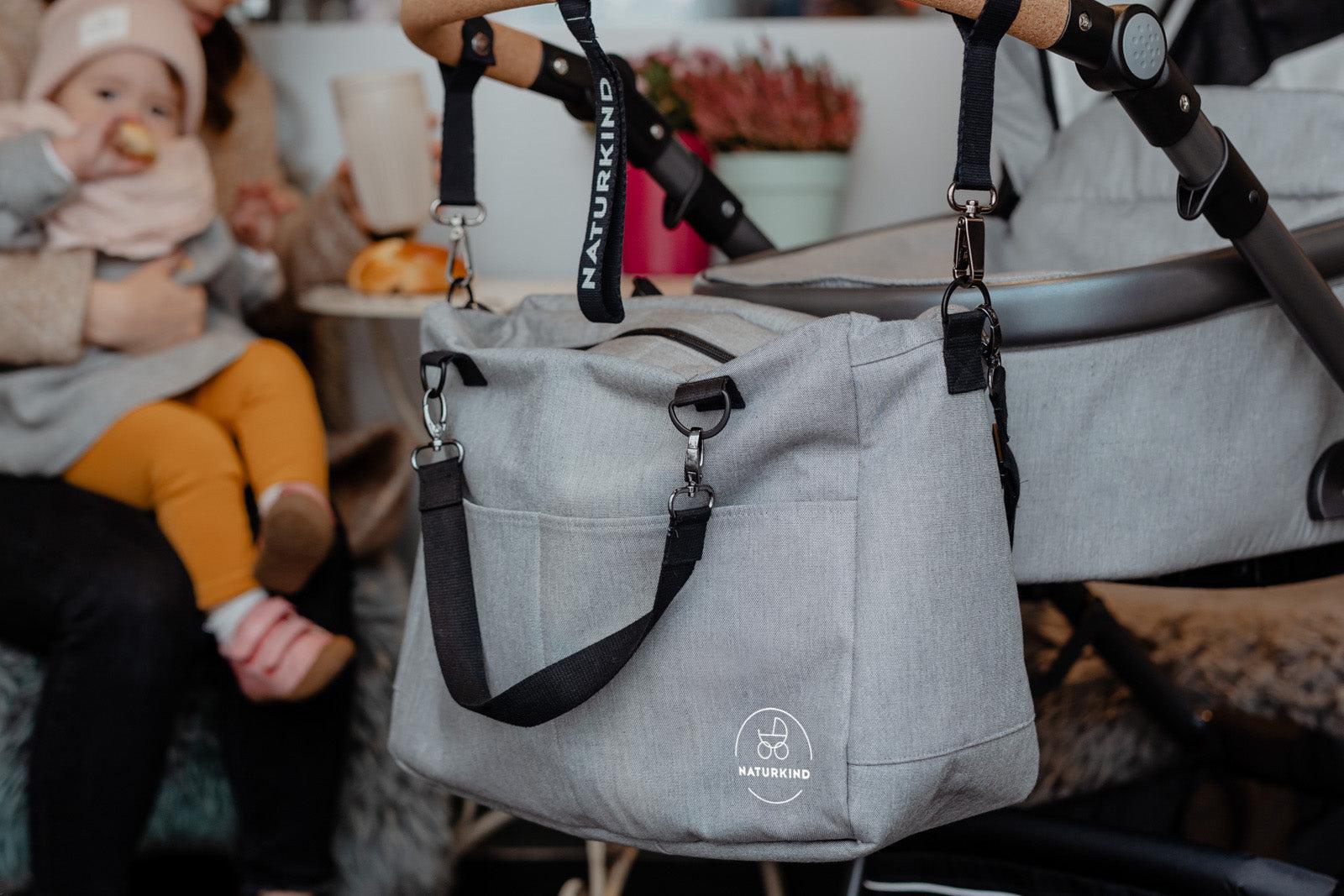 Naturkind pusletaske / organizer - Cognac (fløjl) - Pusletaske - MamaMilla