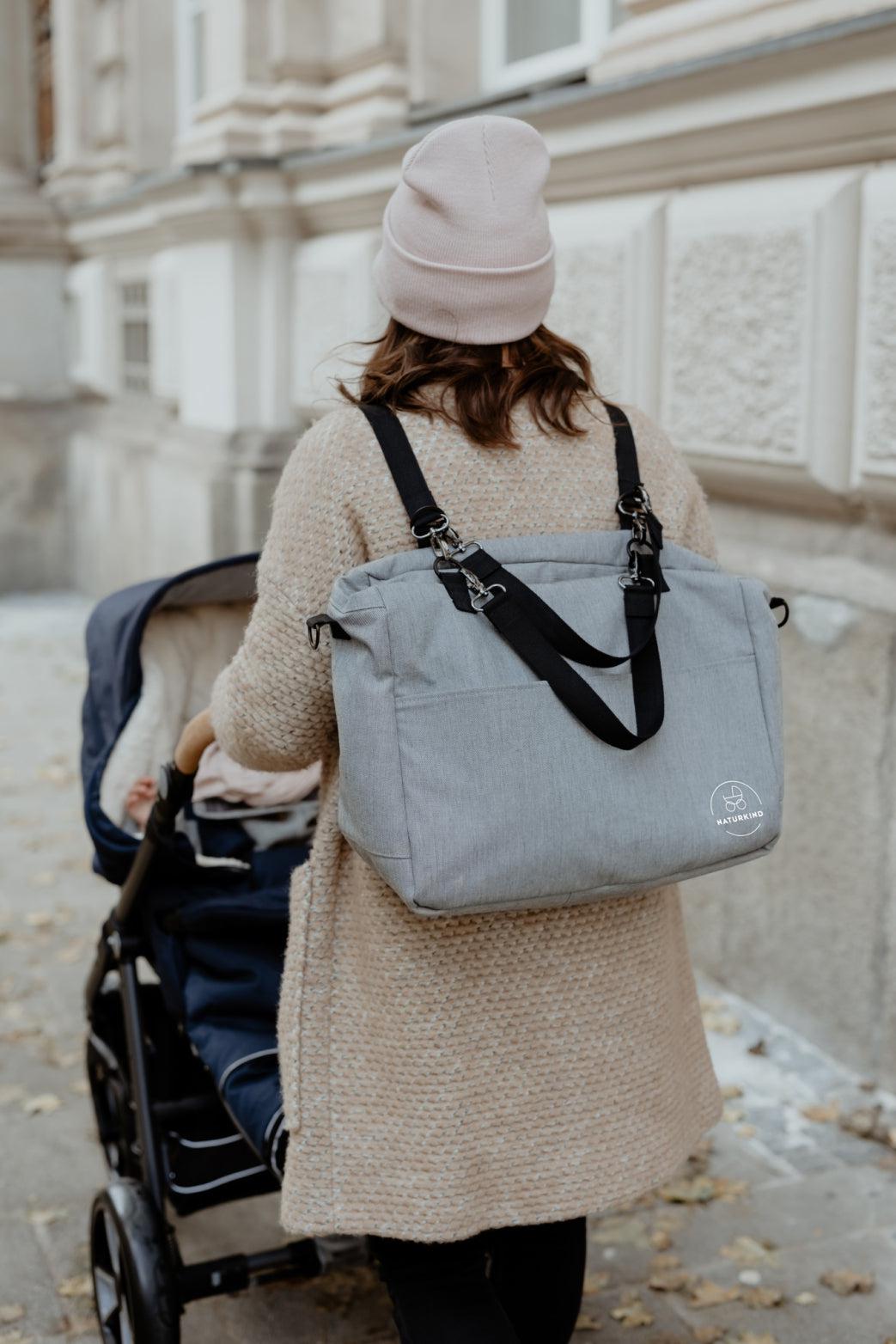 Naturkind pusletaske / organizer - Cognac (fløjl) - Pusletaske - MamaMilla
