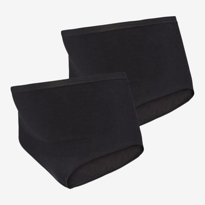 Mamalicious 2 pack økologiske vente-trusser Heal - Sort - Graviditetstøj - MamaMilla