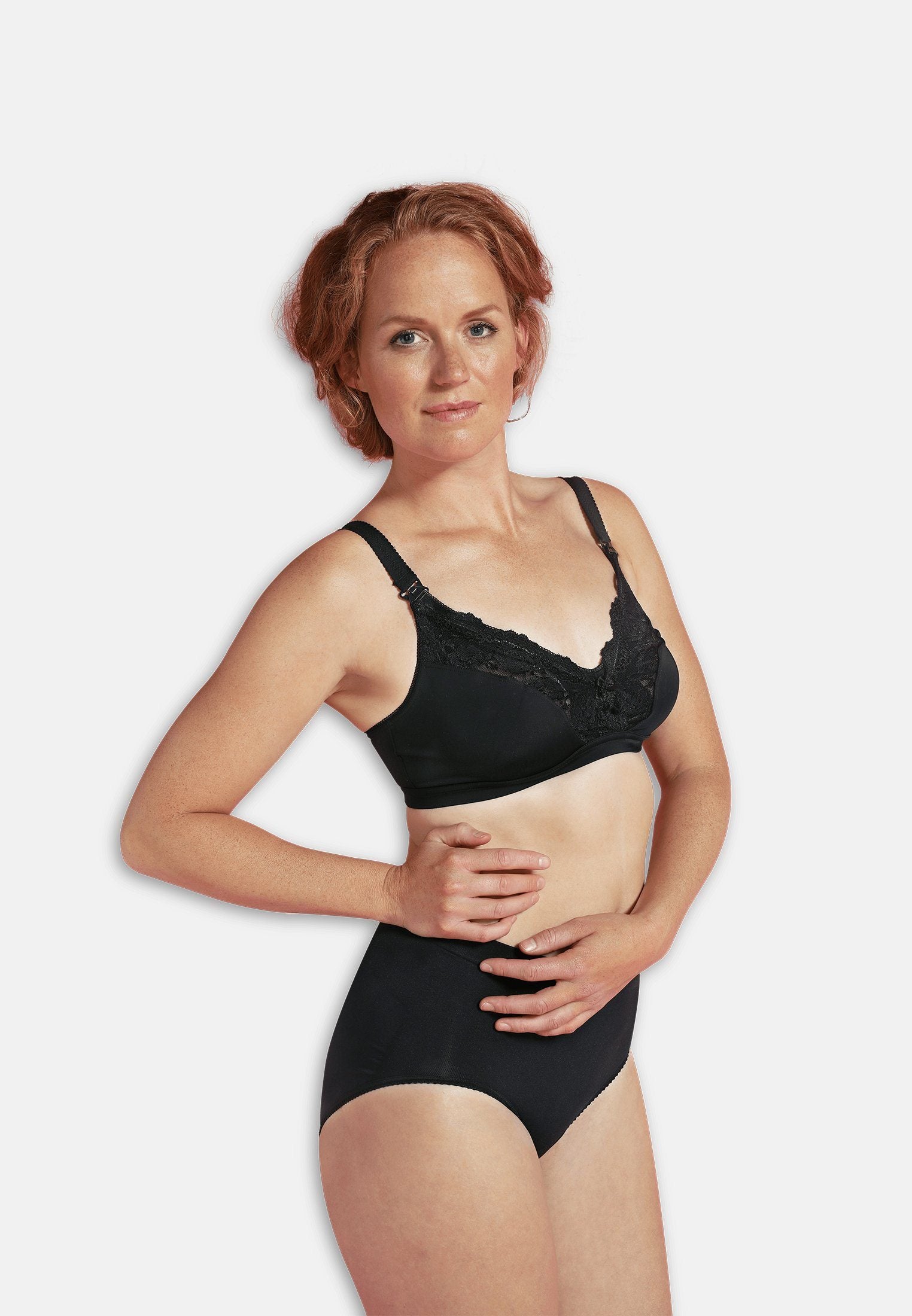 Carriwell Amme BH med blonder - Sort - Ammetøj - MamaMilla