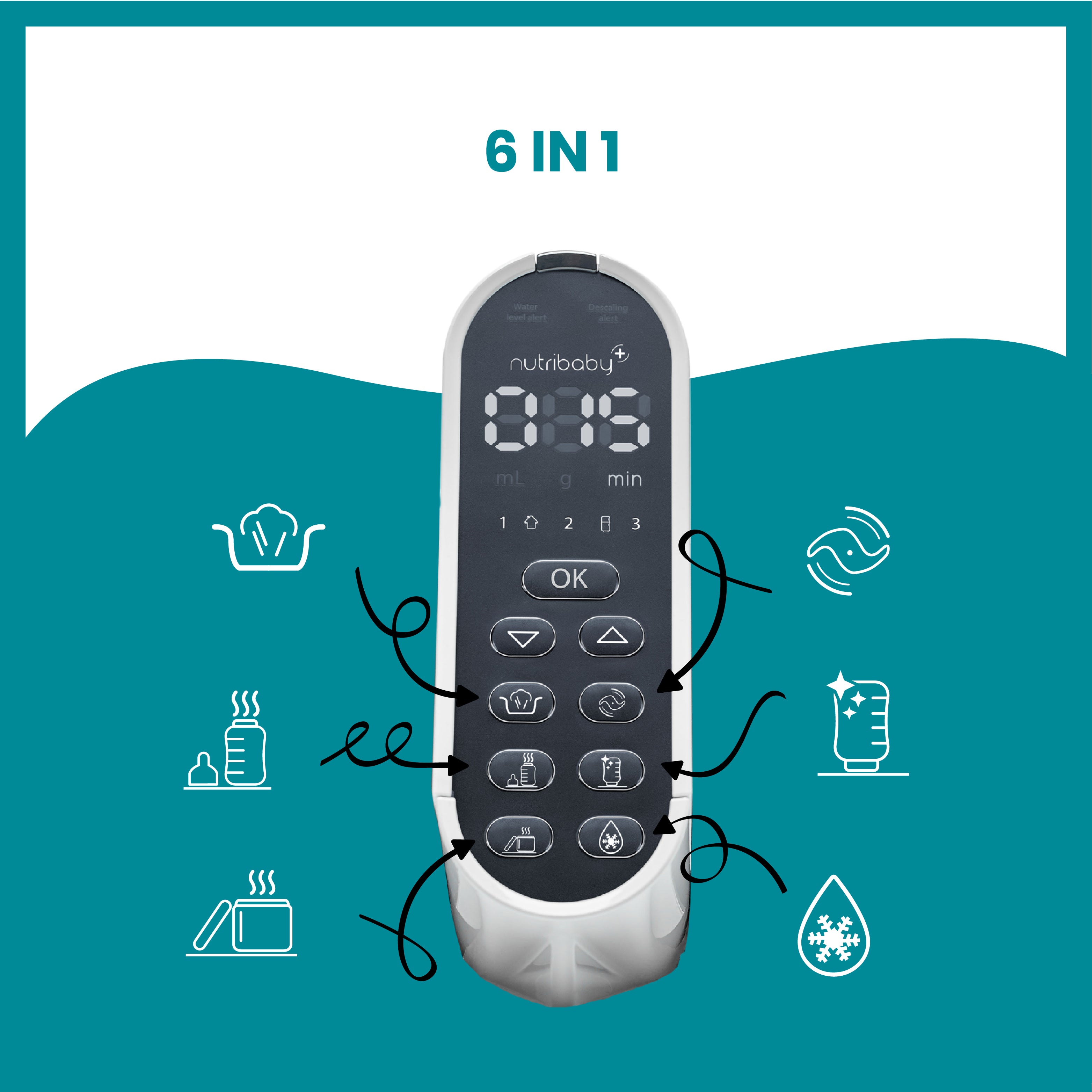 Babymoov Madmaskine - Nutribaby Plus inkl. 15 stk genanvendelige smoothieposer - Hvid - Madmaskine - MamaMilla