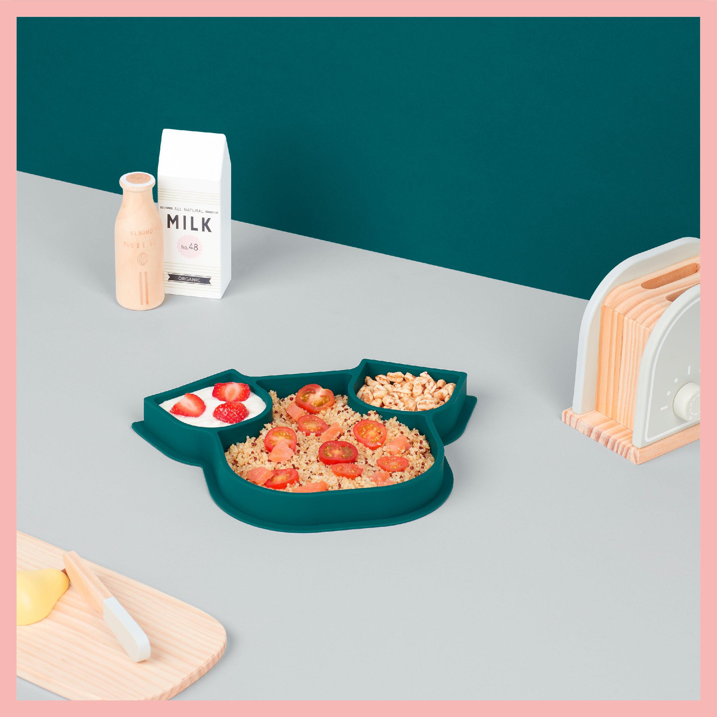 Babymoov silikone tallerken med opdelte rum - Dog - Tallerken - MamaMilla