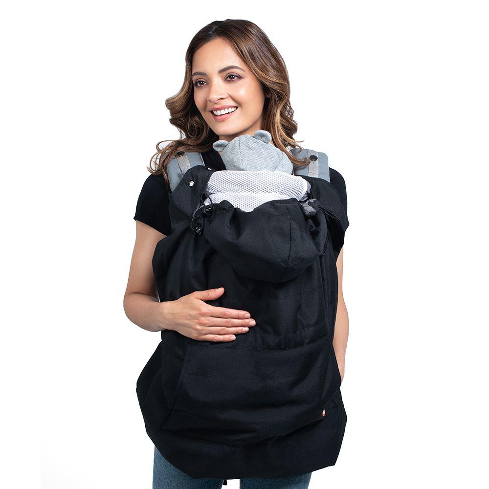 Wombat & Co. vinterbærecover til bæresele og vikle - Charcoal Black/Grey - Bærcover - MamaMilla