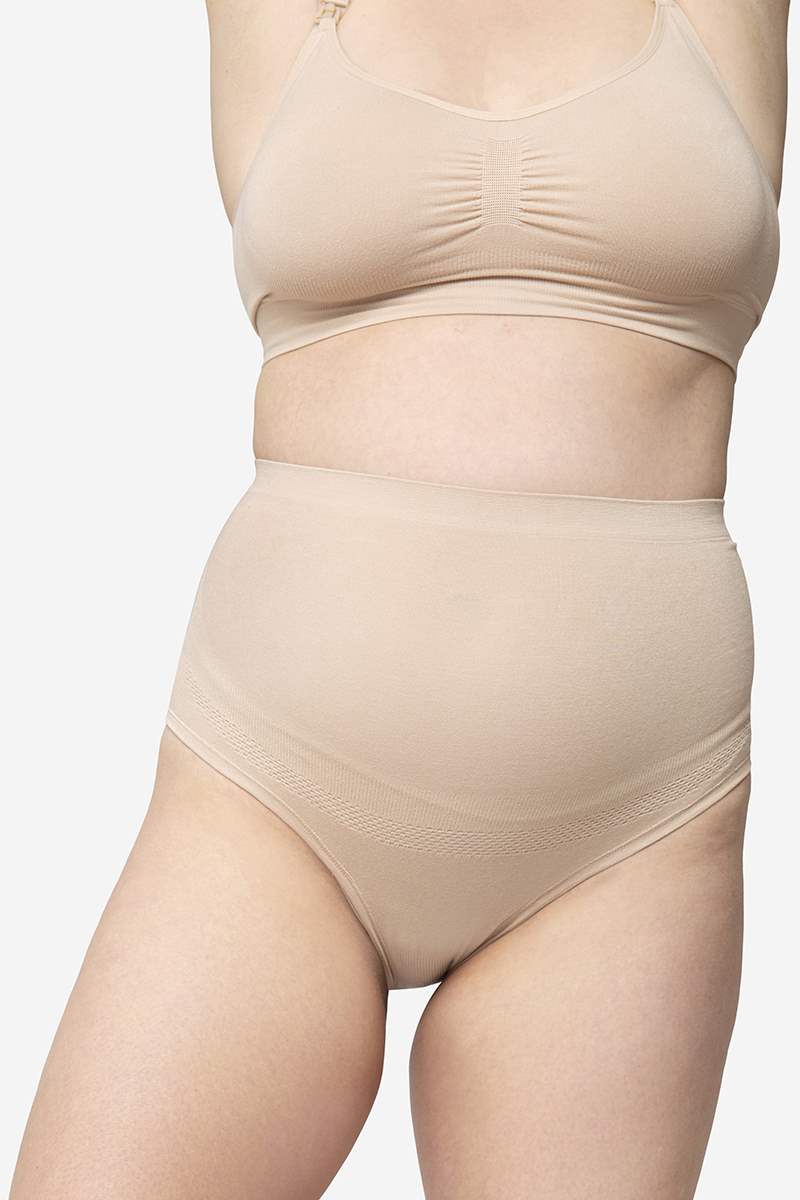 Milker Graviditets-trusser i Bambus - Bianca - Nude - Graviditetstøj - MamaMilla